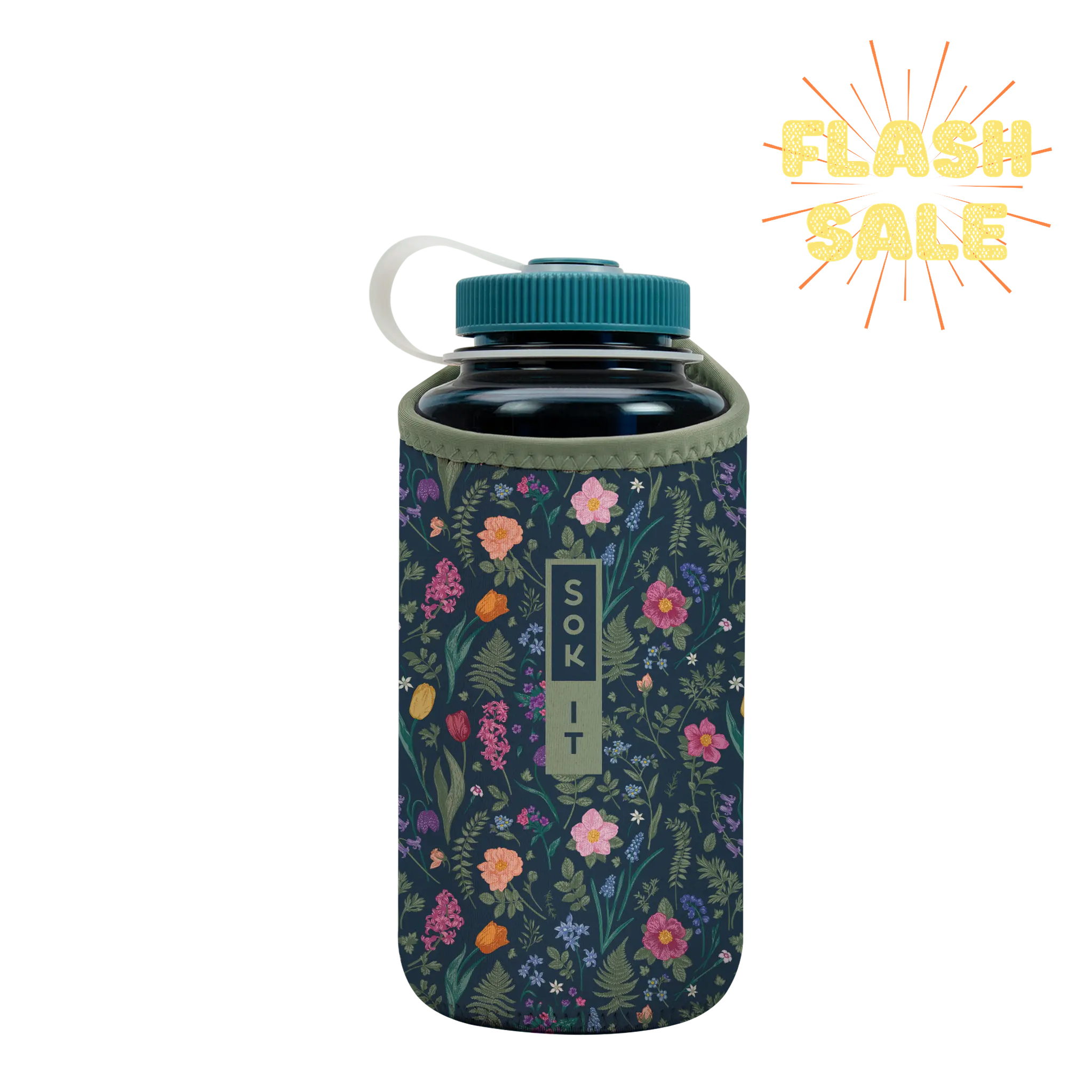 Sok-It BotlSok for Nalgene Style Bottles - Spring Noir   BotlSok-Evergreen