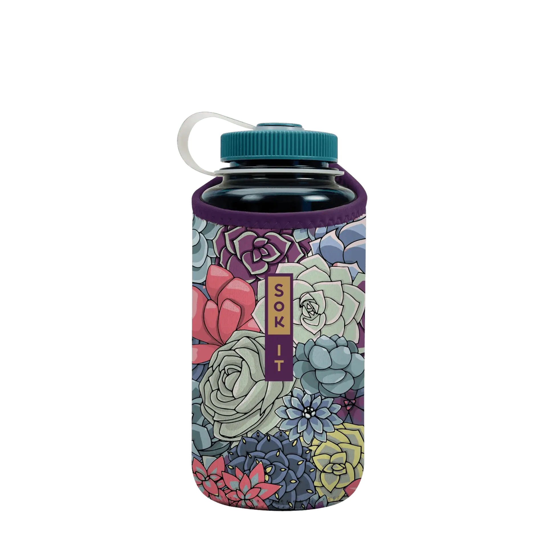 Sok-It BotlSok for Nalgene Style Bottles - Succulents   BotlSok-SS Floral