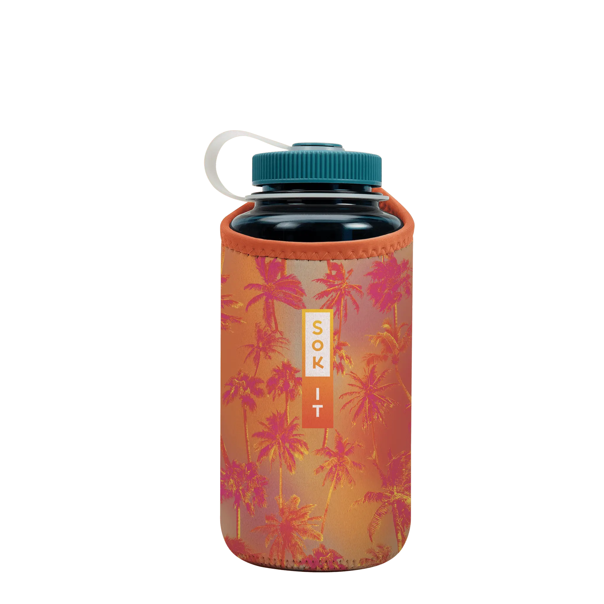 Sok-It BotlSok for Nalgene Style Bottles - Sunset Palm   BotlSok-Tropical