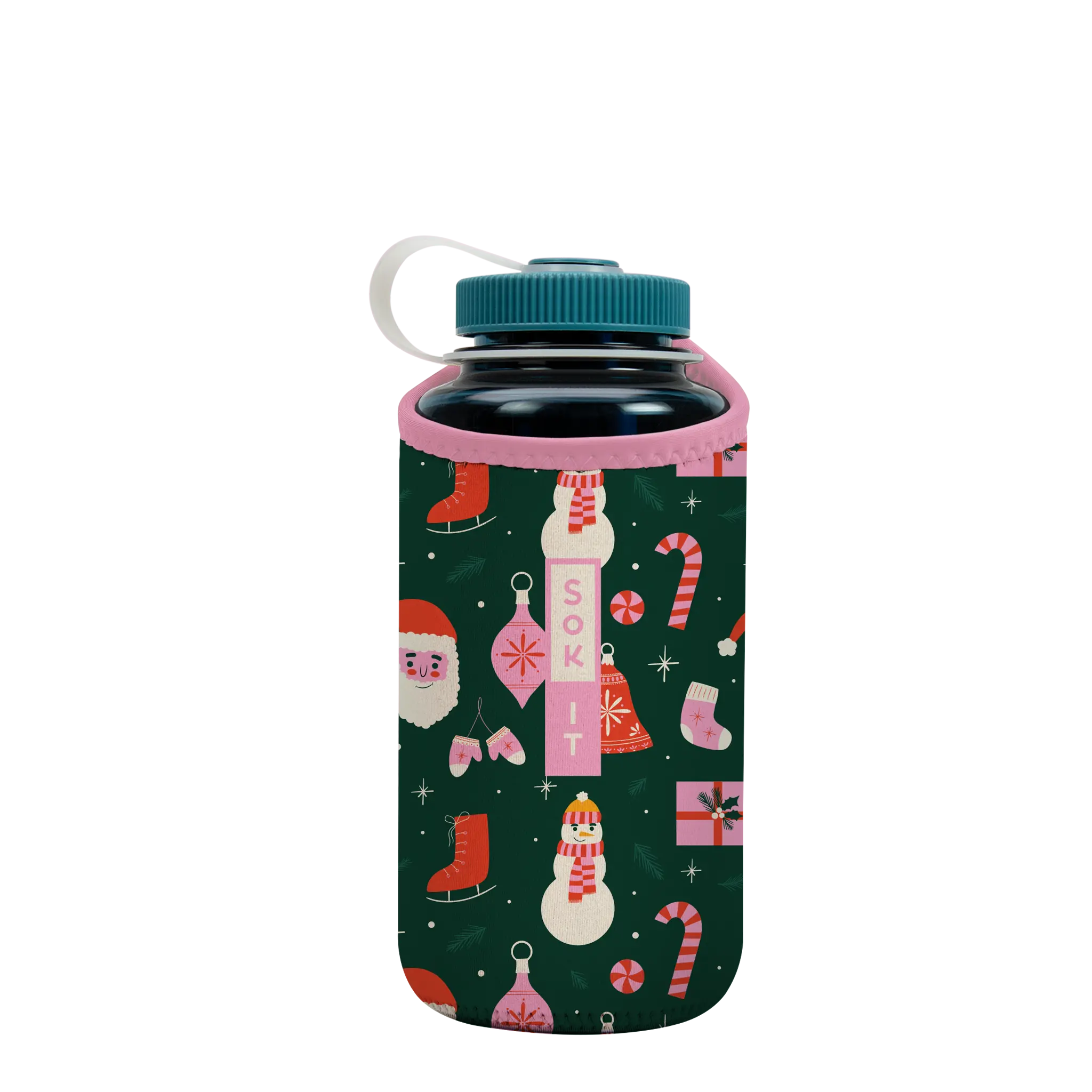 Sok-It BotlSok for Nalgene Style Bottles - Tis the Season  