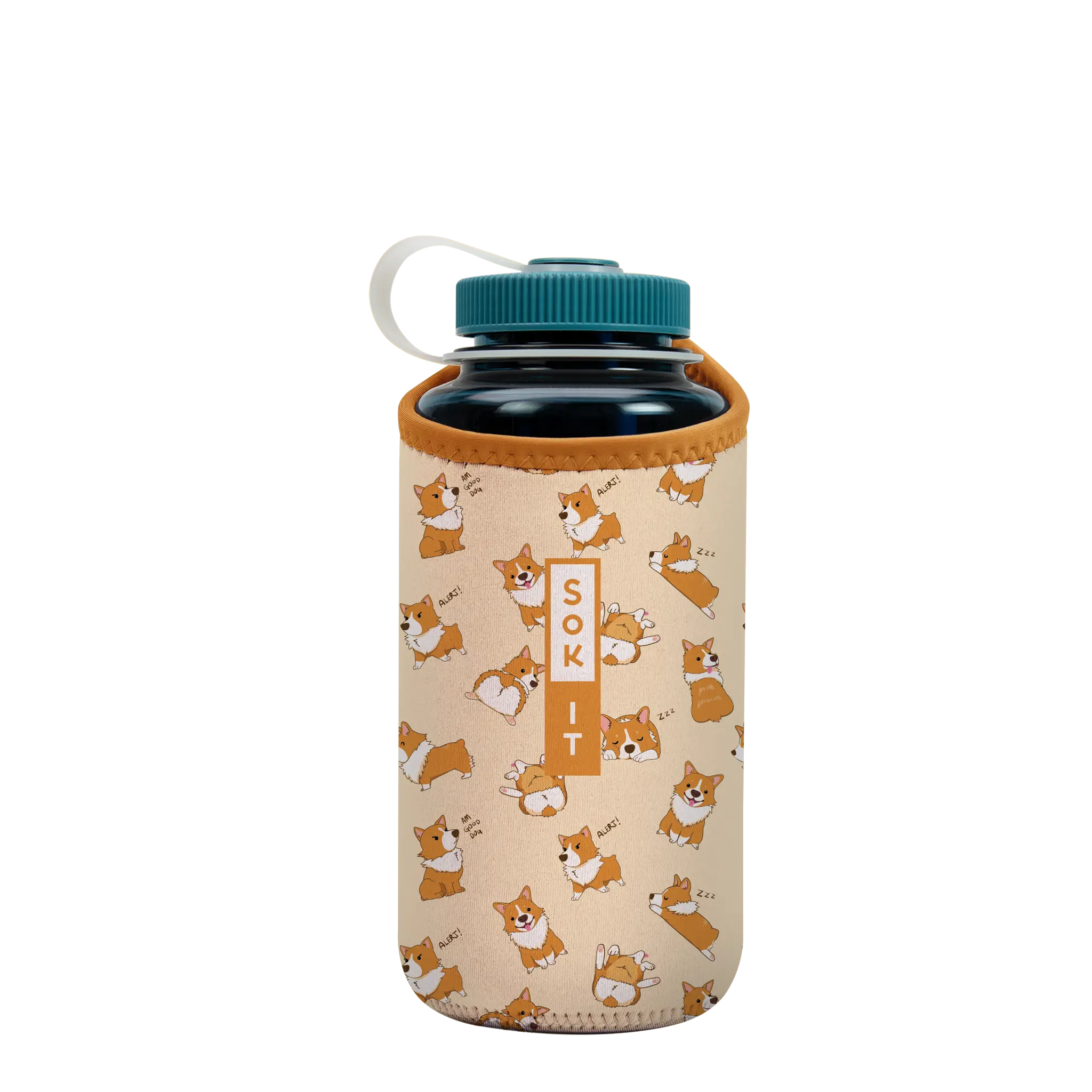 Sok-It BotlSok for Nalgene Style Bottles - Too Corgi to Function   BotlSok-Evergreen