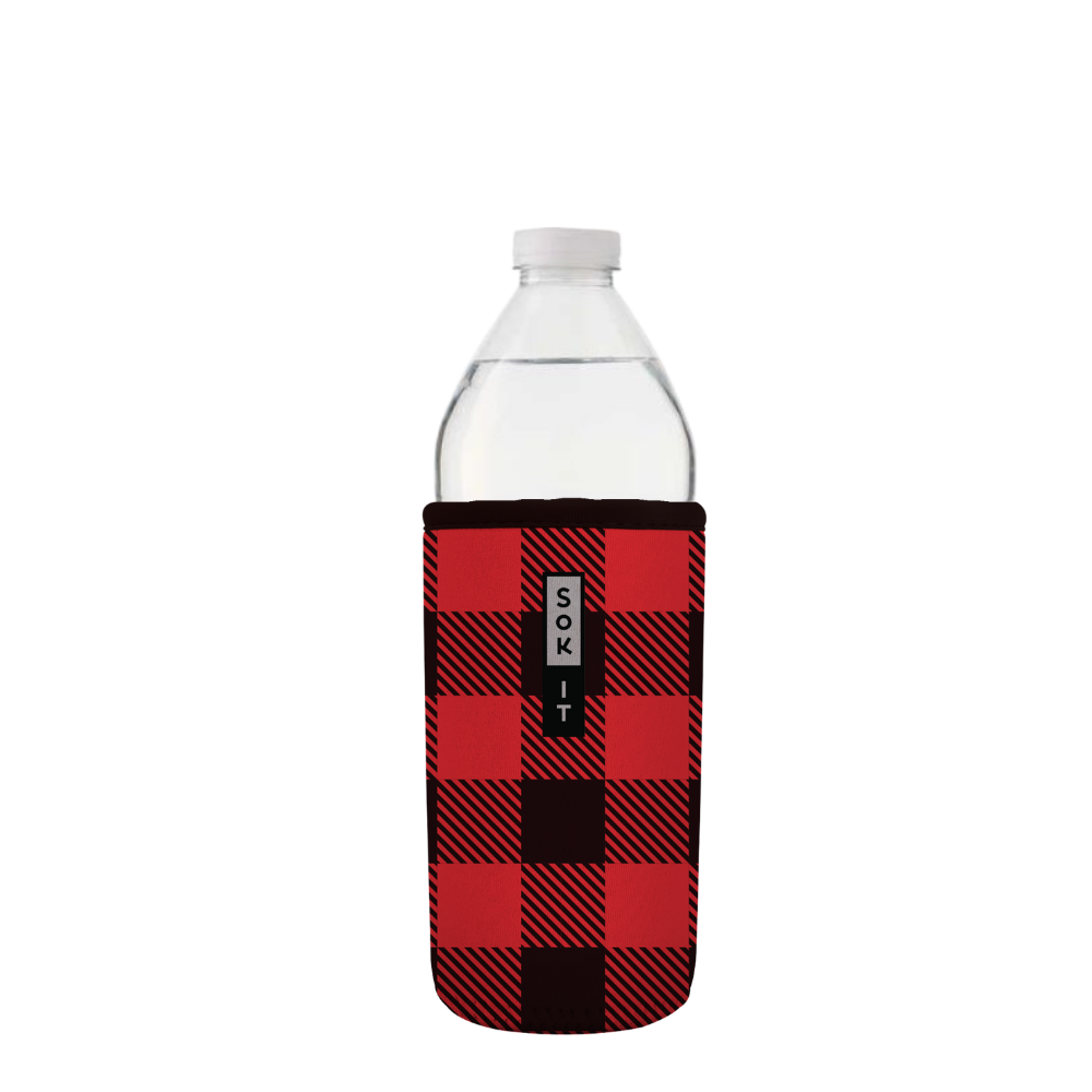 BotlSok for Water Bottles - Buffalo Check