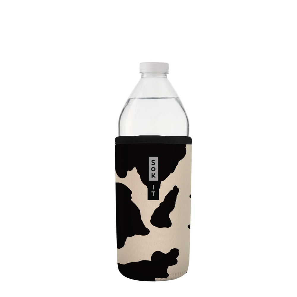BotlSok for Water Bottles - Cow Print