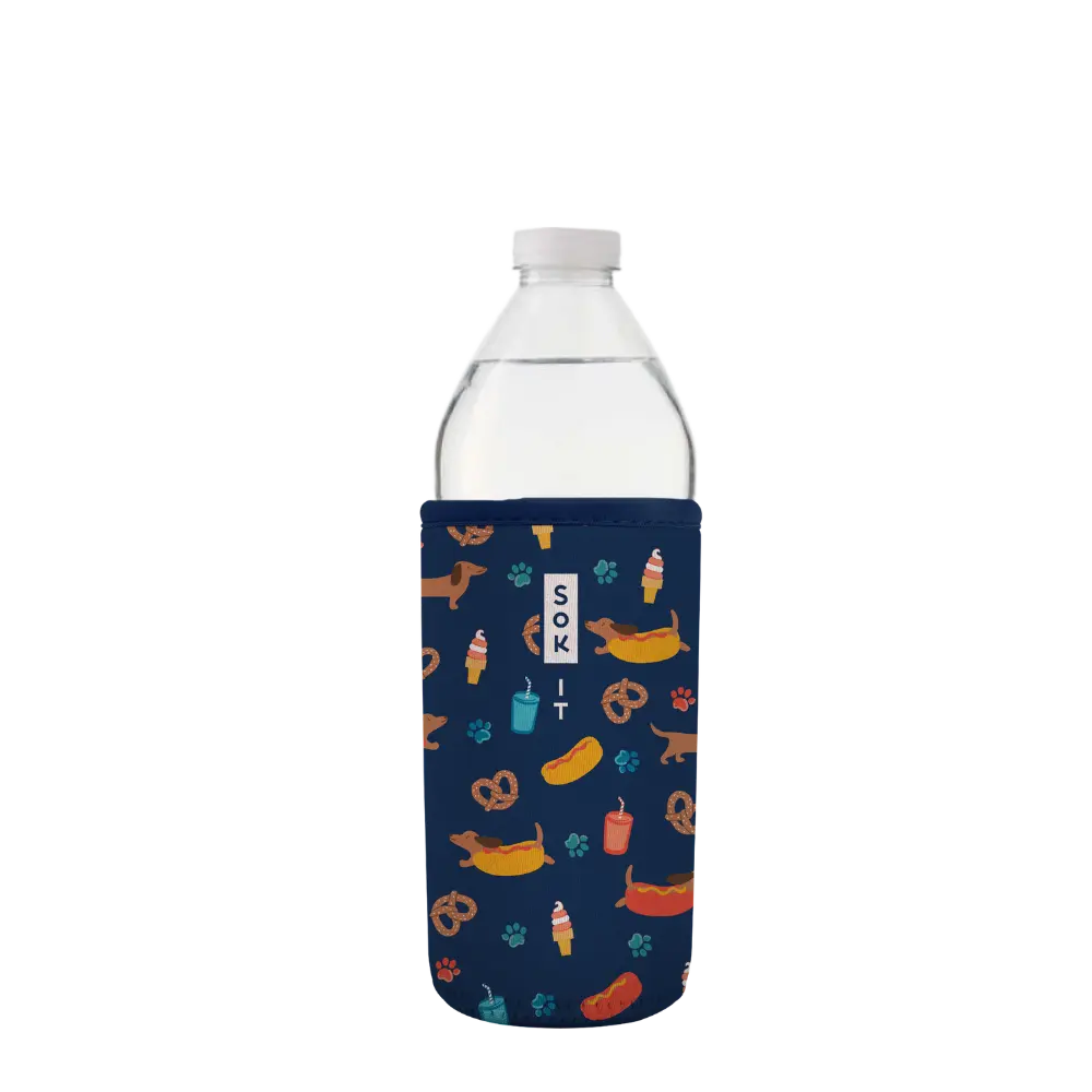 Sok-It BotlSok for Water Bottles - Hot Dawgs  