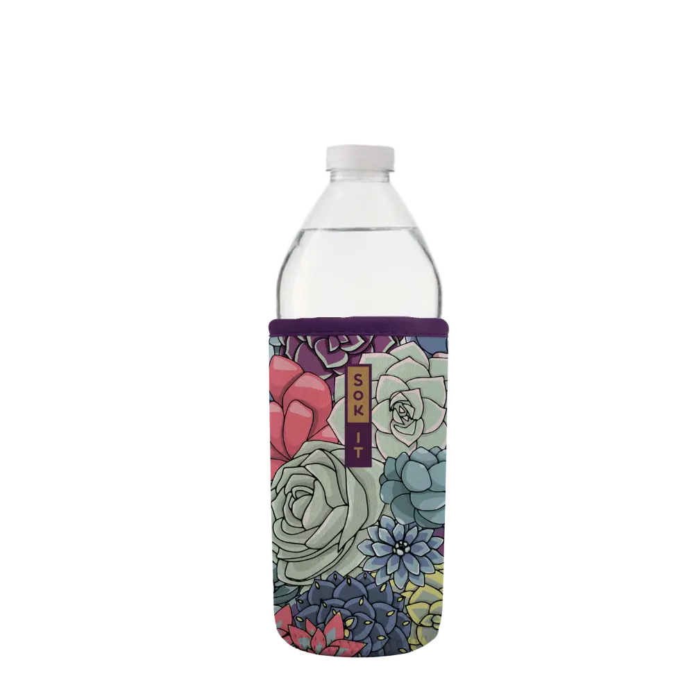 Sok-It BotlSok for Water Bottles - Succulents  