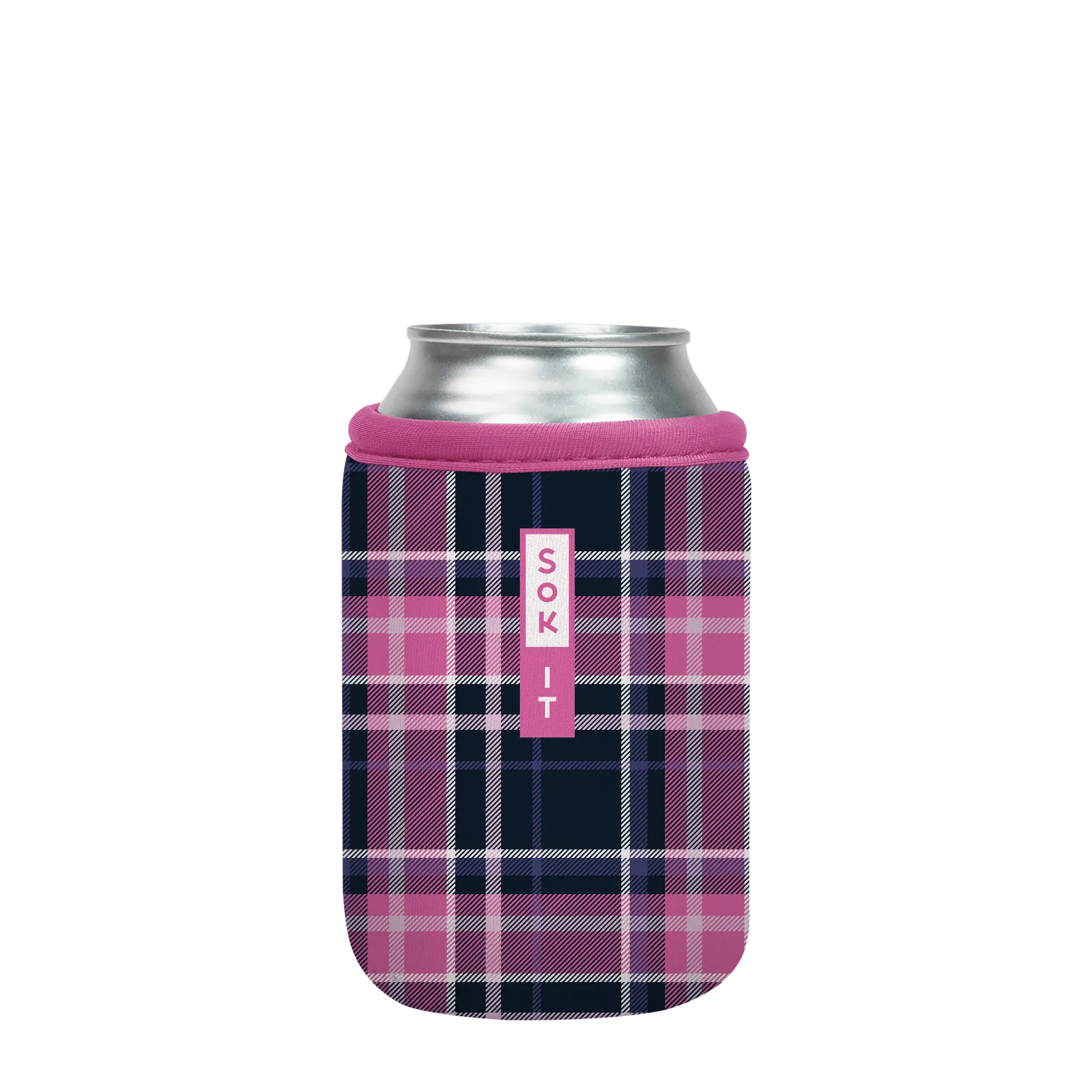 Sok-It CanSok - Berry Plaid 12oz-Can 12.99 CanSok-Plaids