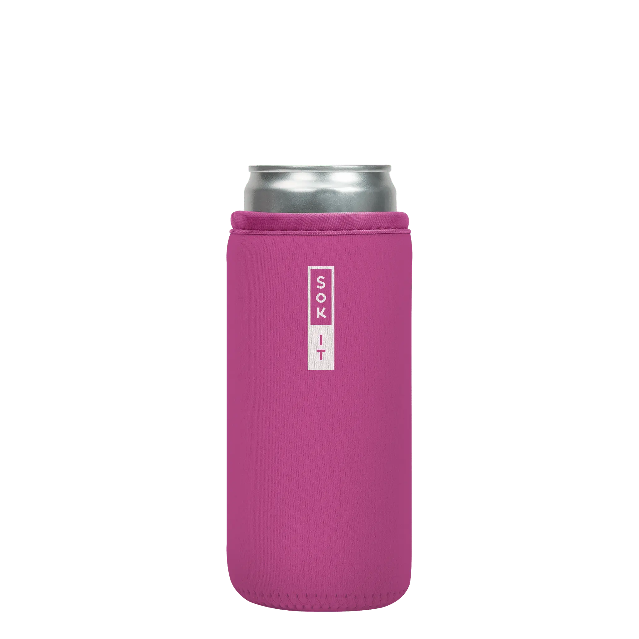 Sok-It CanSok - Bright Pink 12oz-Slim 12.99 CanSok-Classic Solid