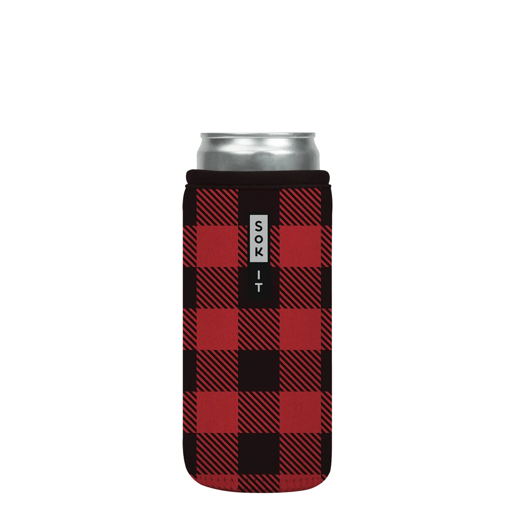 Sok-It CanSok - Buffalo Check 12oz-Slim 12.99 CanSok-Winter Holiday