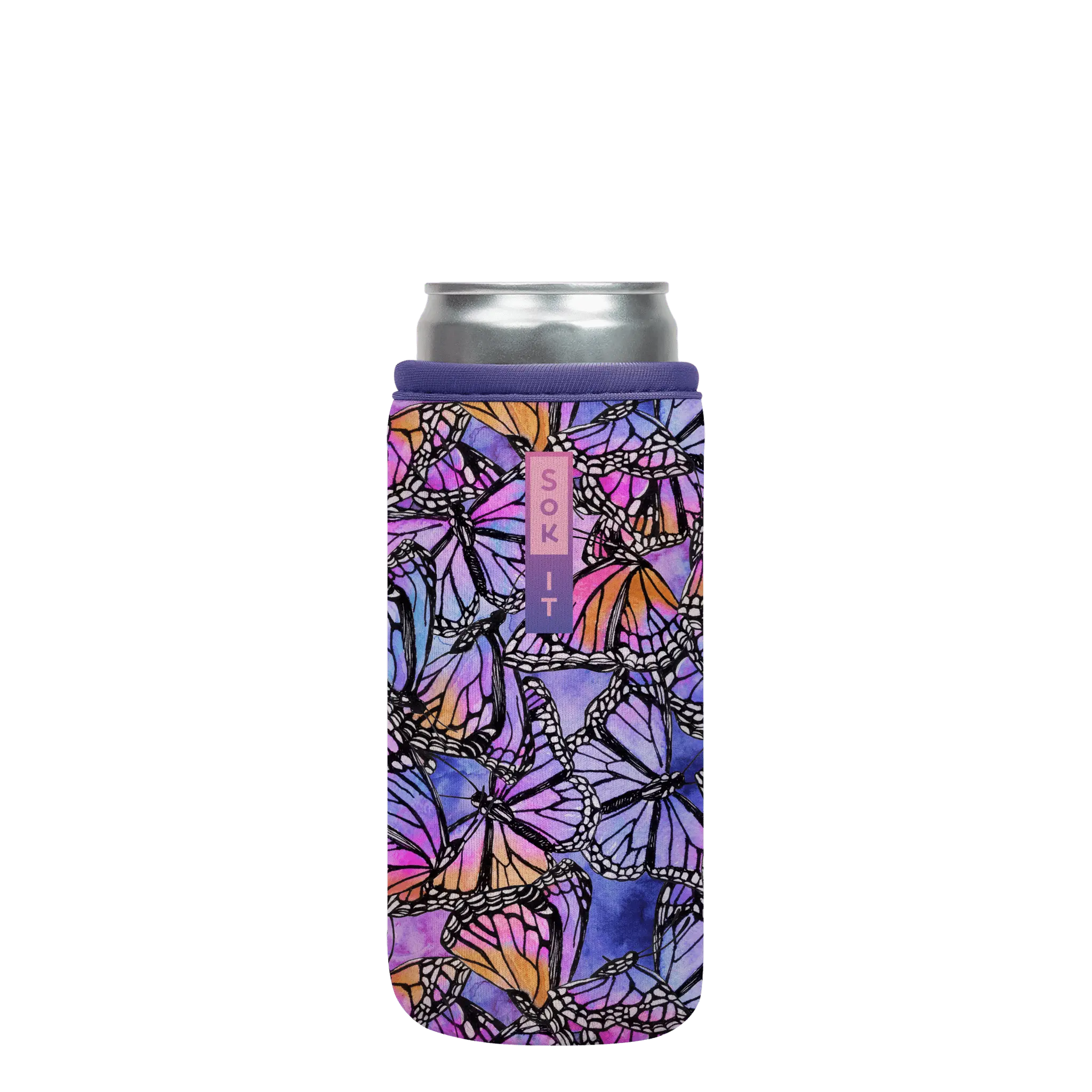 Sok-It CanSok - Butterfly Galaxy 12oz-Slim-Can 12.99 CanSok-Animals