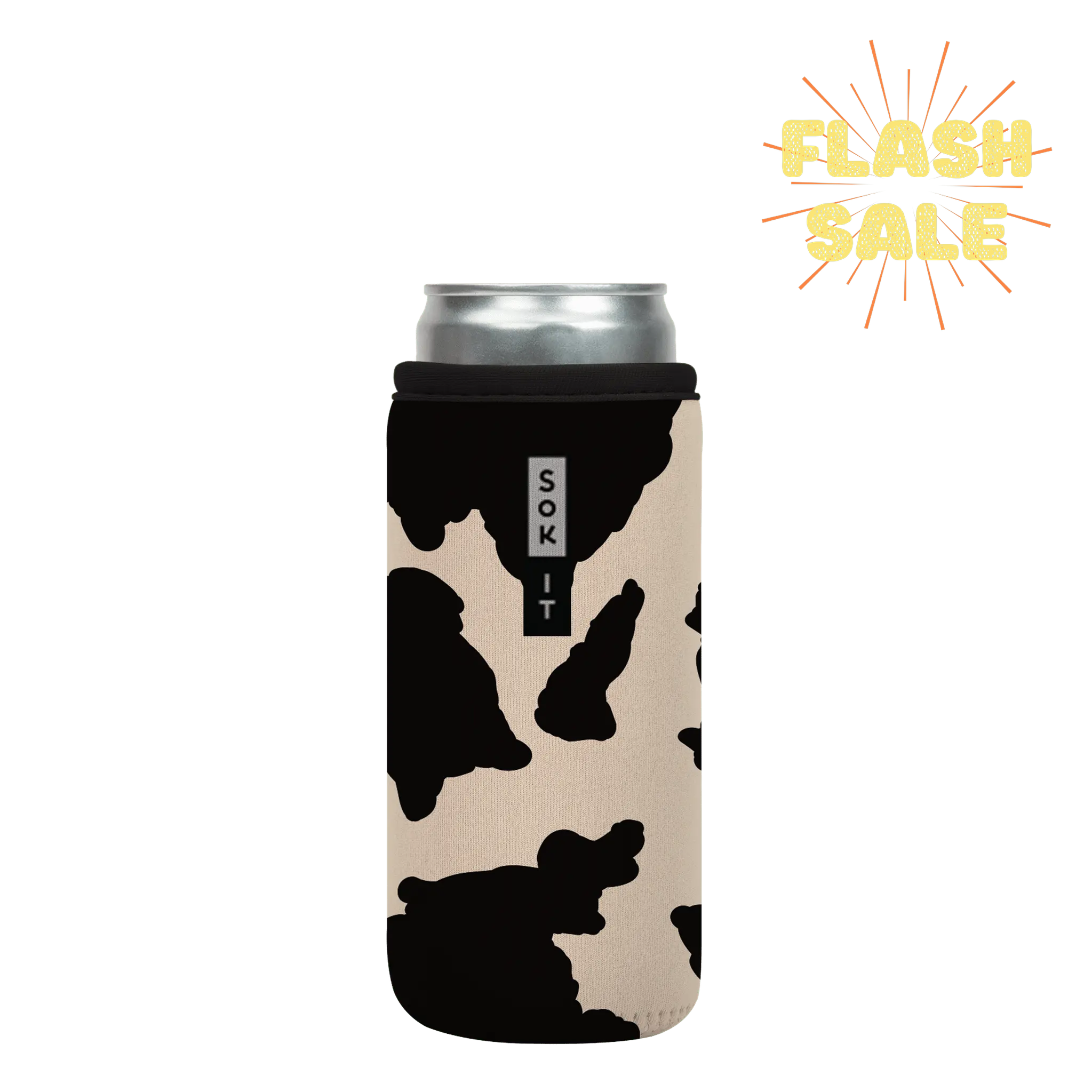 Sok-It CanSok - Cow Print 12oz-Slim 12.99 CanSok-Animal Prints