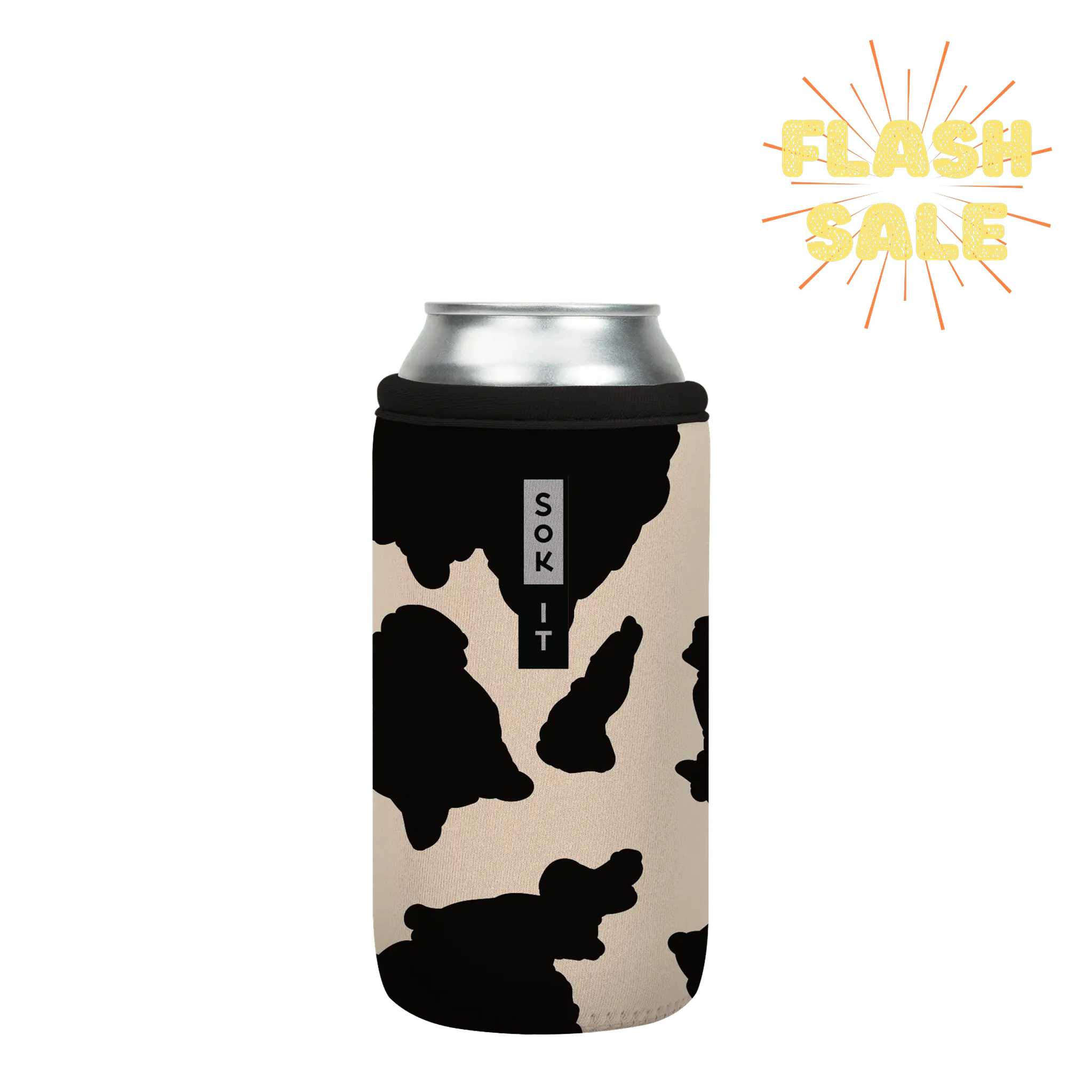 Sok-It CanSok - Cow Print 16oz-Can 13.99 CanSok-Animal Prints