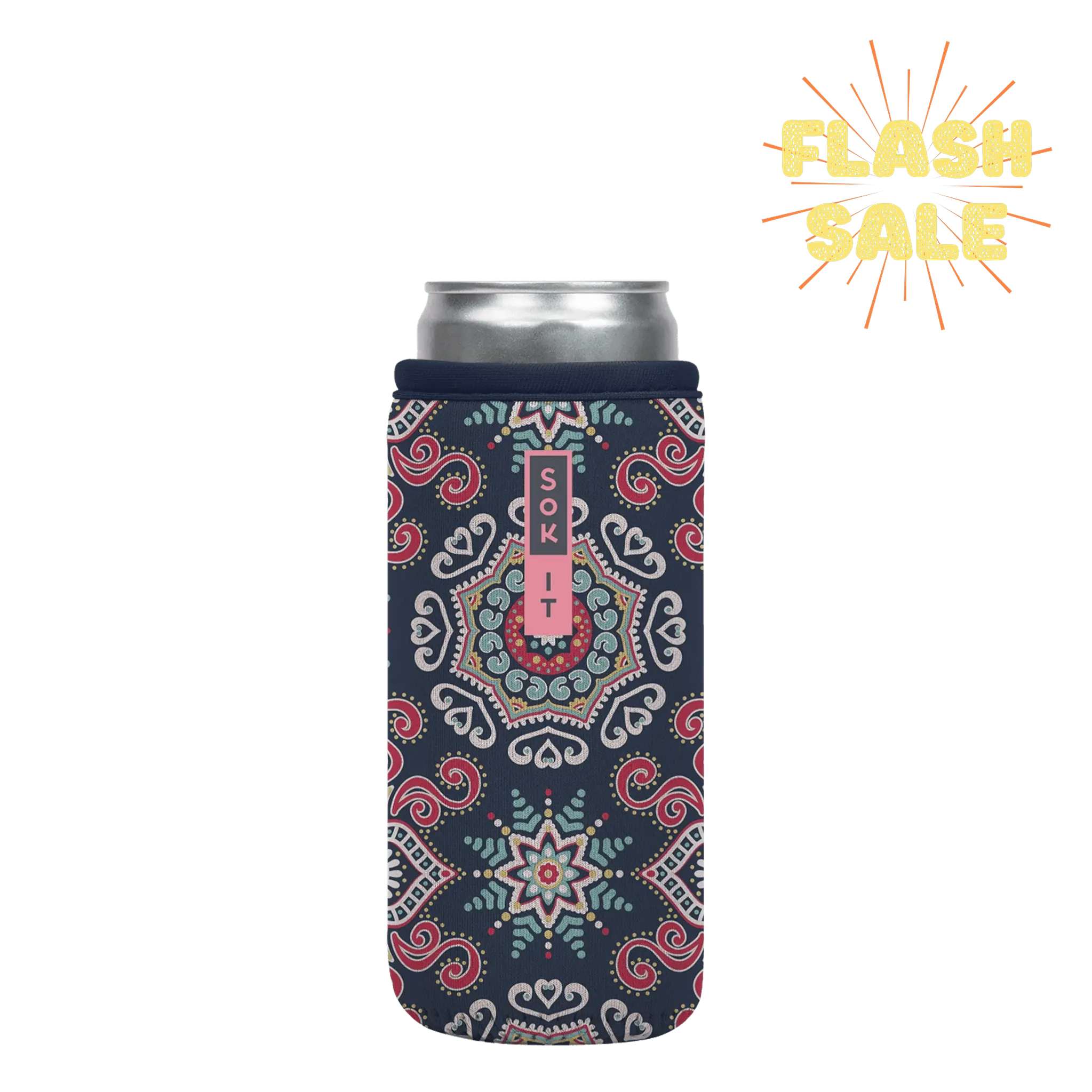 Sok-It CanSok - Floral Burst 12oz-Slim 6.49 CanSok-Bohemian