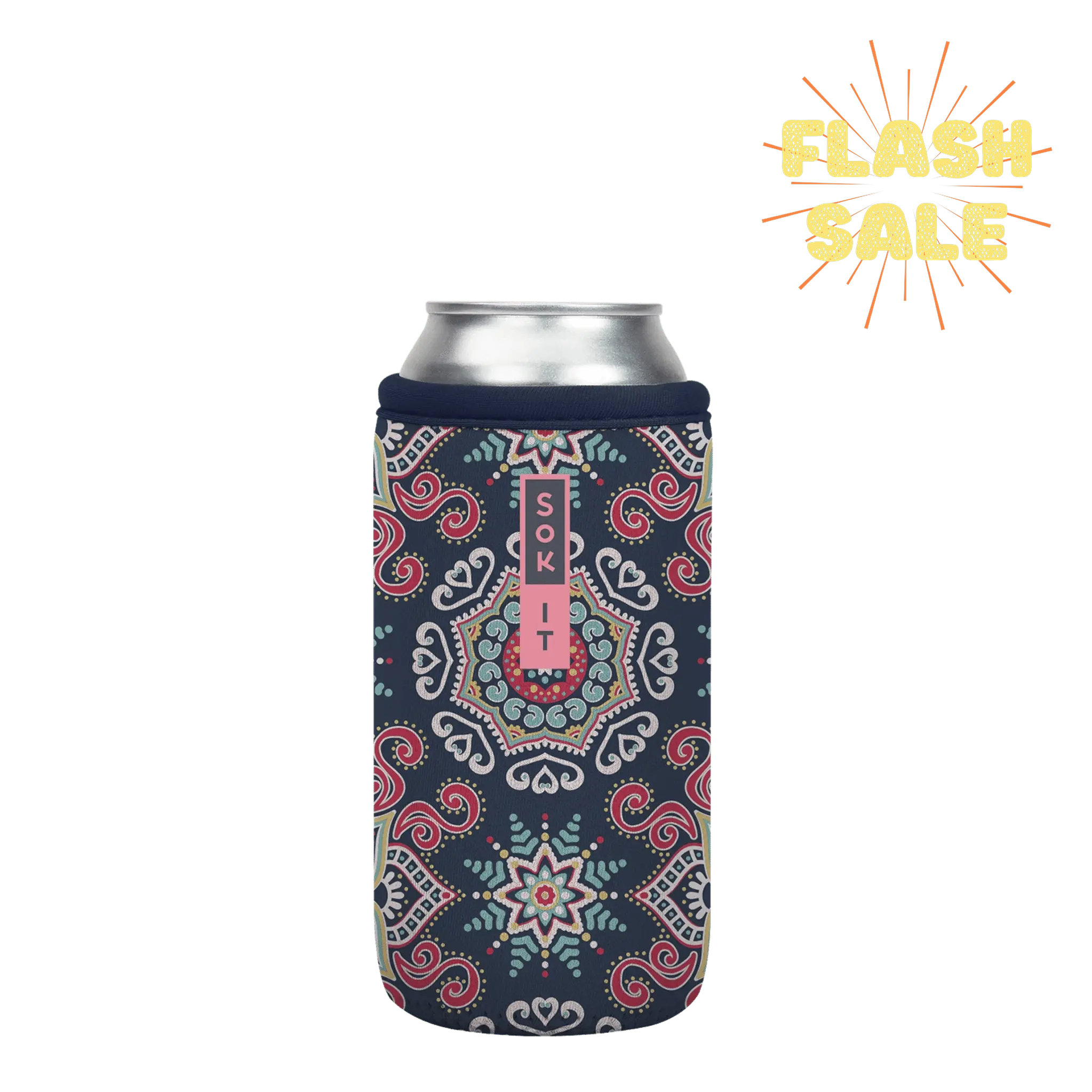 Sok-It CanSok - Floral Burst 16oz-Can 6.99 CanSok-Bohemian