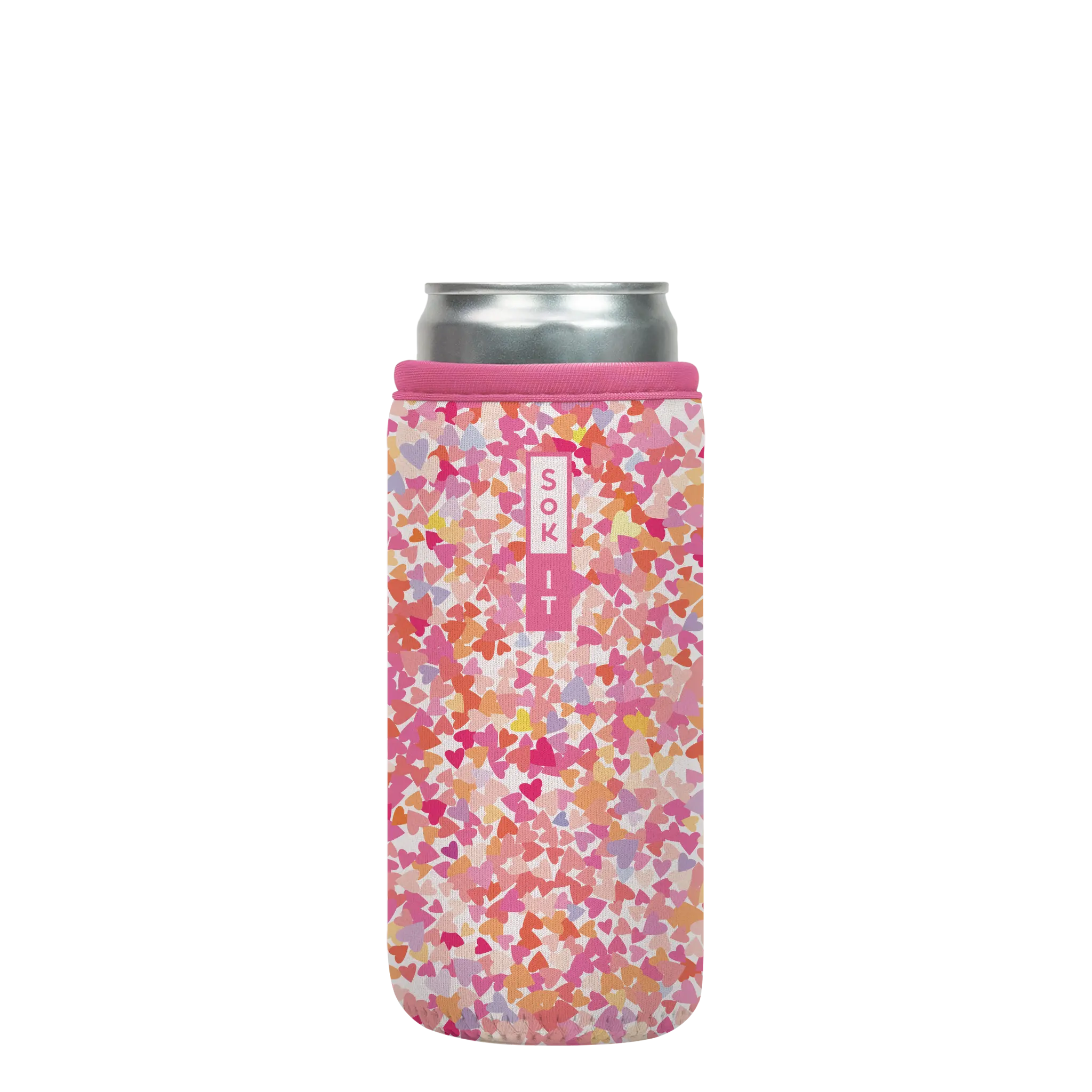 Sok-It CanSok - Floral Hearts 12oz-Slim-Can 12.99 CanSok-Spring Holiday