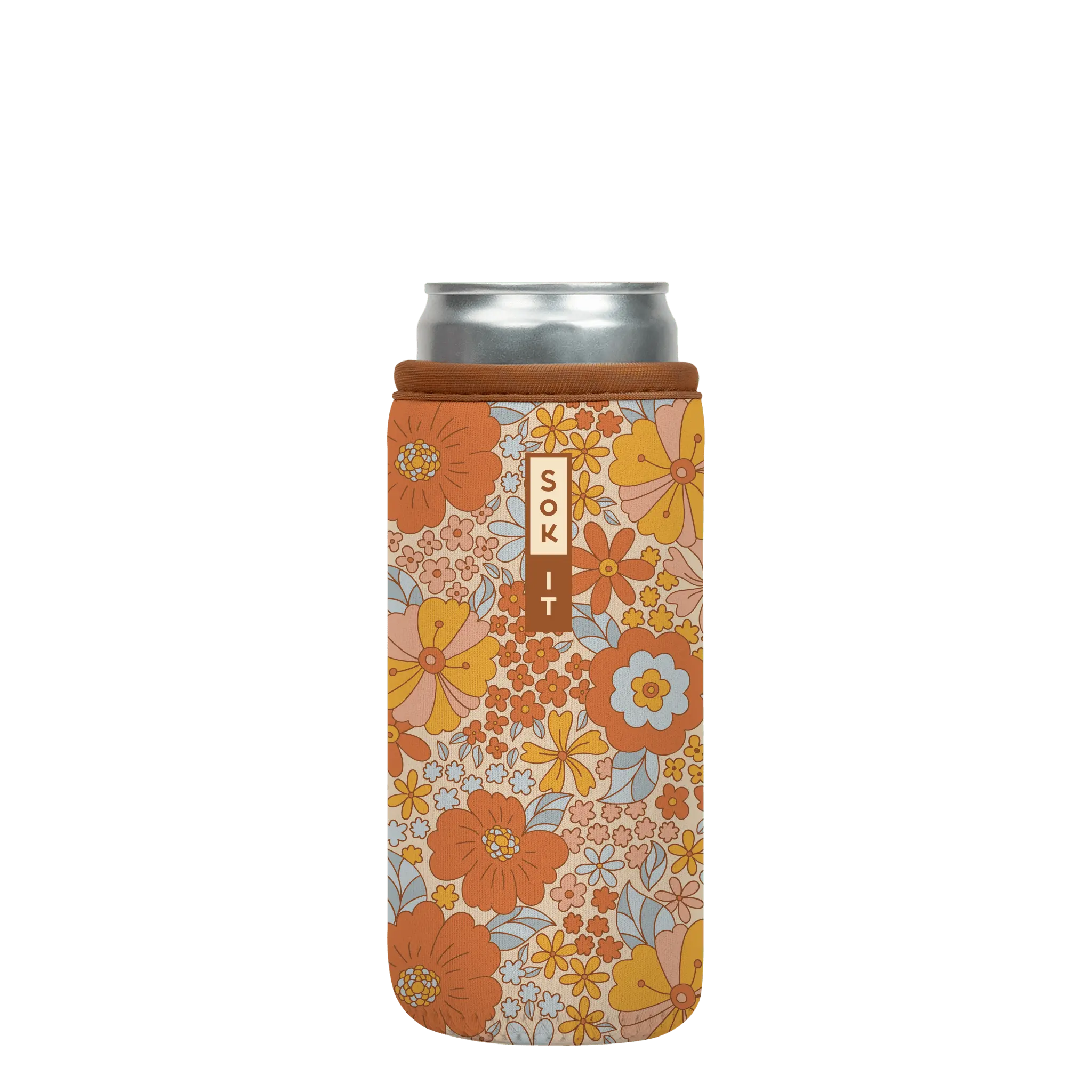 Sok-It CanSok - Flower Power 12oz-Slim-Can 12.99 CanSok-SS Floral