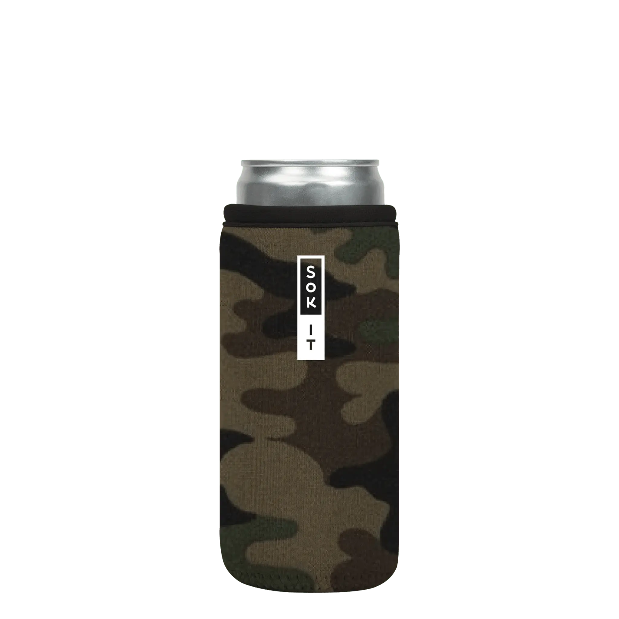 Sok-It CanSok - Green Camo 12oz-Slim 12.99 CanSok-Camo