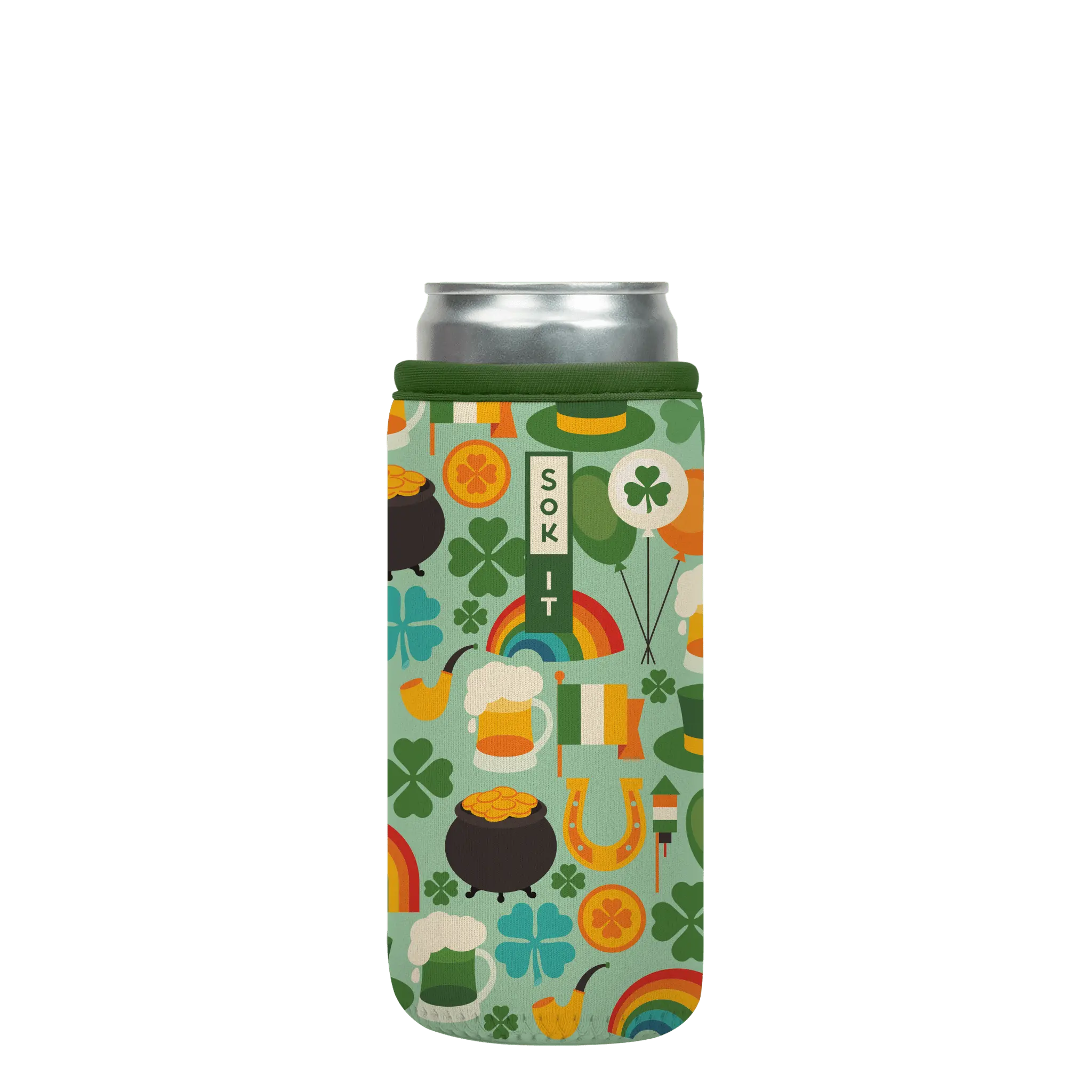 Sok-It CanSok - Irish Charm 12oz-Slim-Can 6.49 CanSok-Spring Holiday