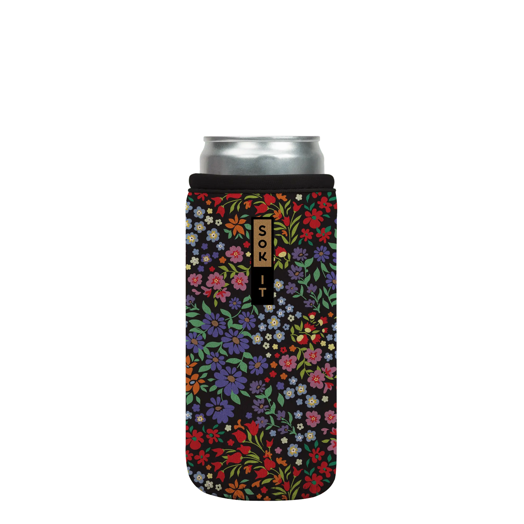 Sok-It CanSok - Picnic Basket 12oz-Slim 8.43 CanSok-FW Floral