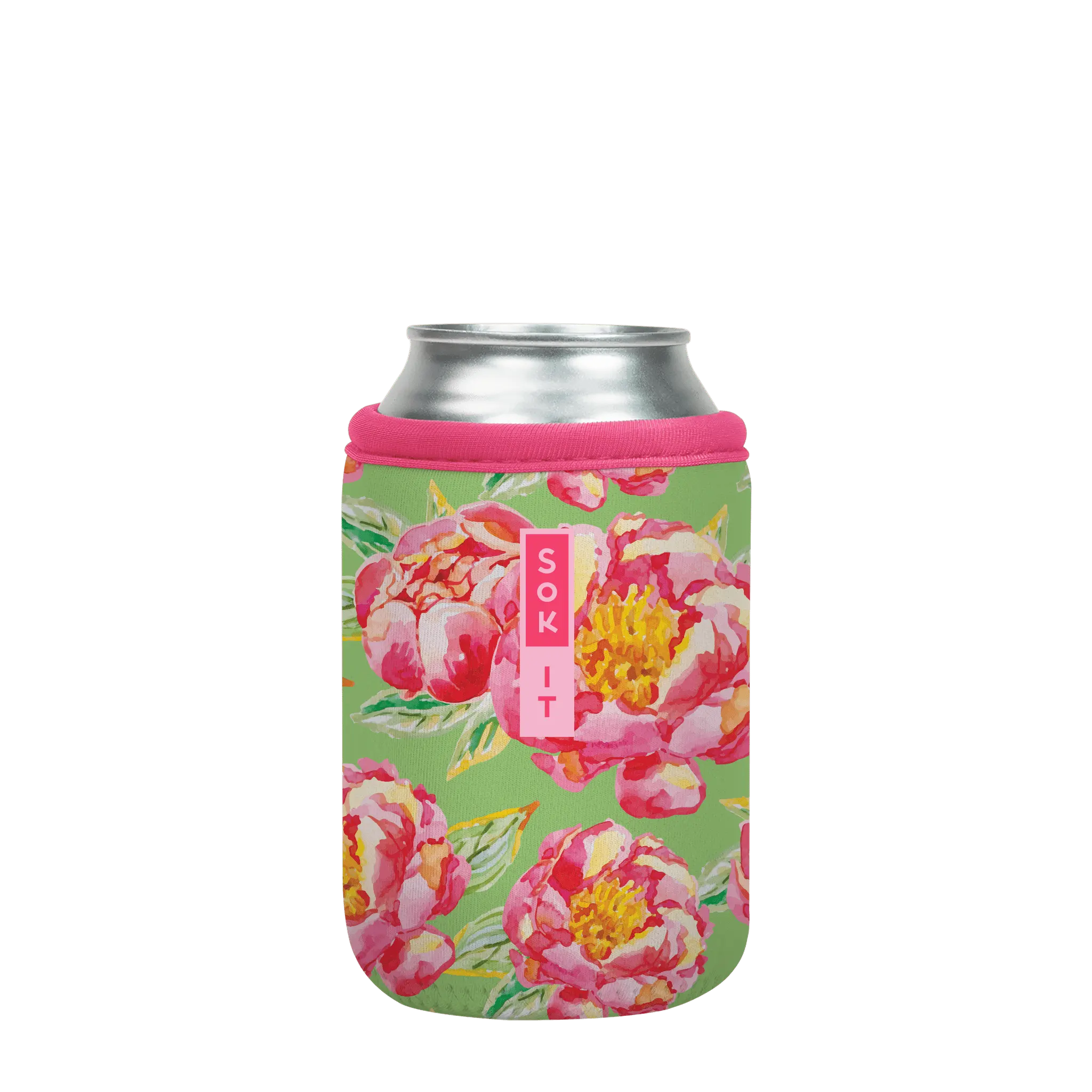 Sok-It CanSok - Pink Peonies 12oz-Can 8.43 CanSok-SS Floral