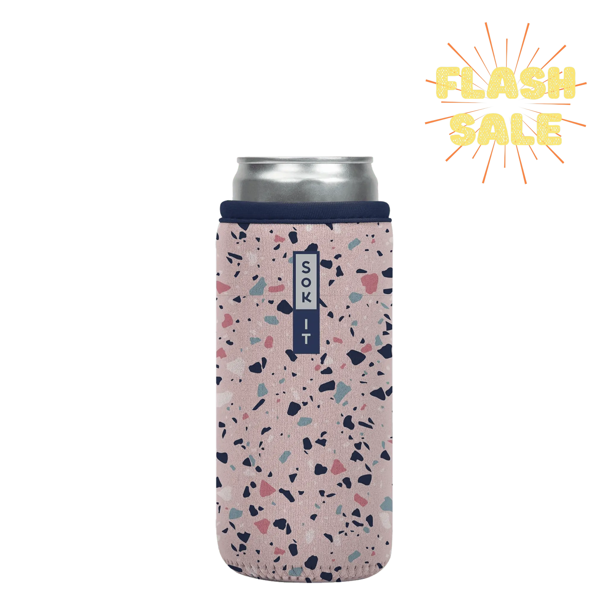 Sok-It CanSok - Pink Terrazzo 12oz-Slim 12.99 CanSok-Novelty