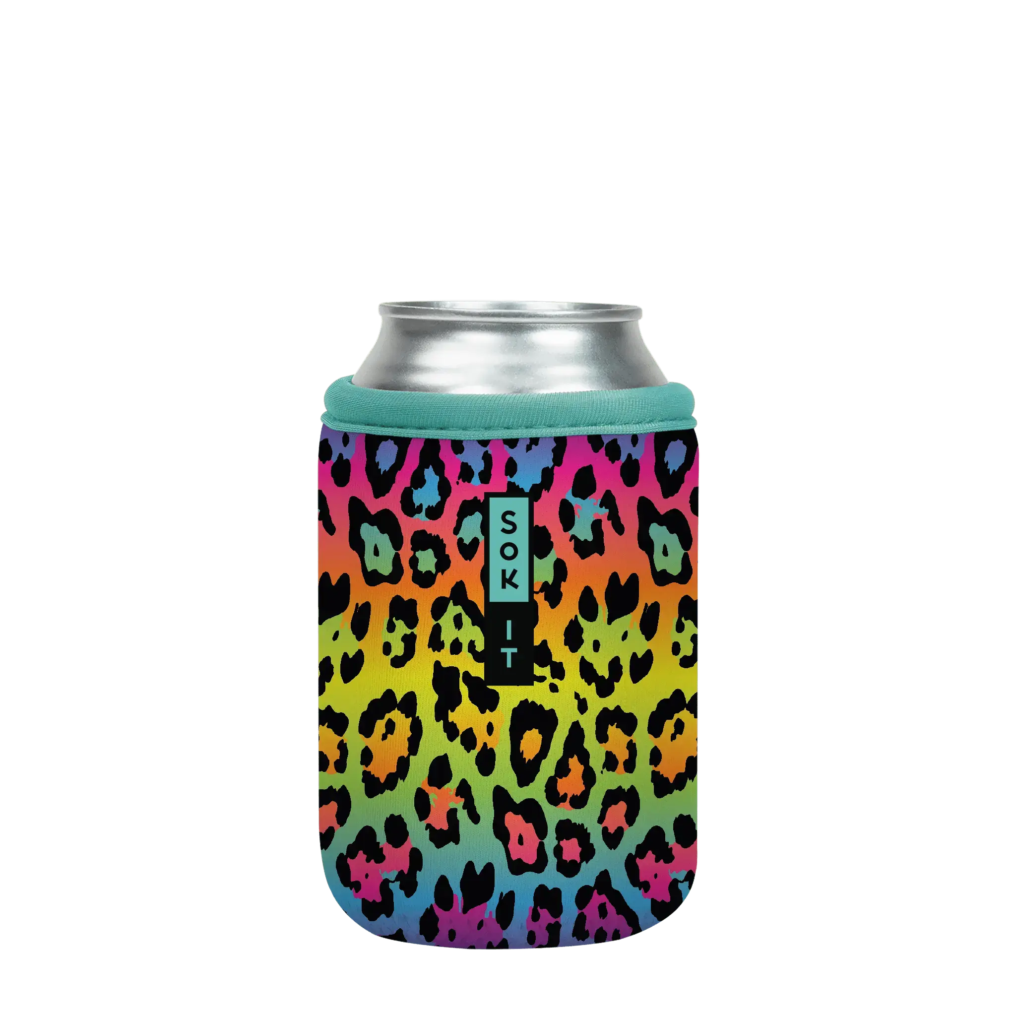 Sok-It CanSok - Rainbow Leopard 12oz-Can 12.99 CanSok-Animal Prints