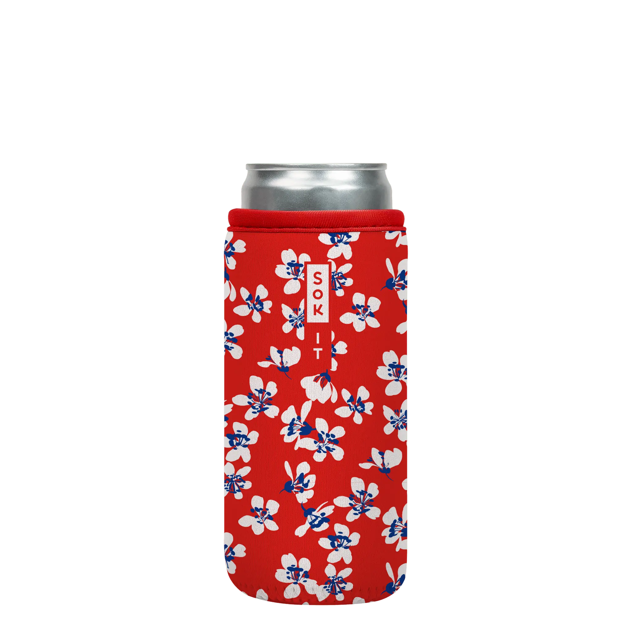 Sok-It CanSok - Red White and Bloom 12oz-Slim-Can 9.08 CanSok-Summer Holiday