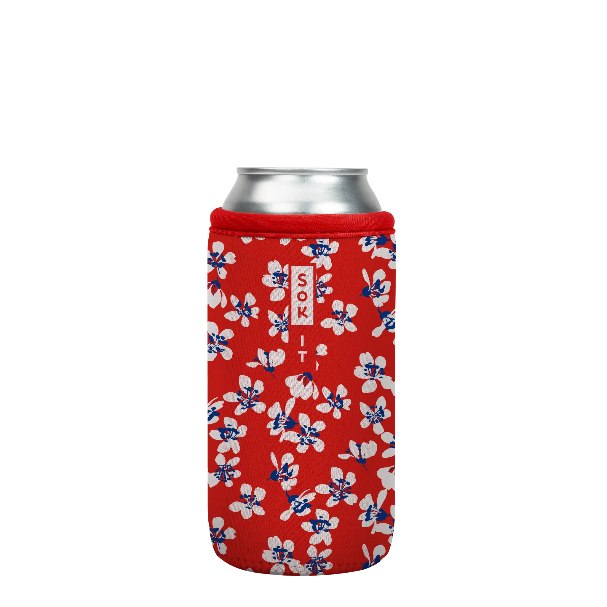 Sok-It CanSok - Red White and Bloom 16oz-Can 9.78 CanSok-Summer Holiday