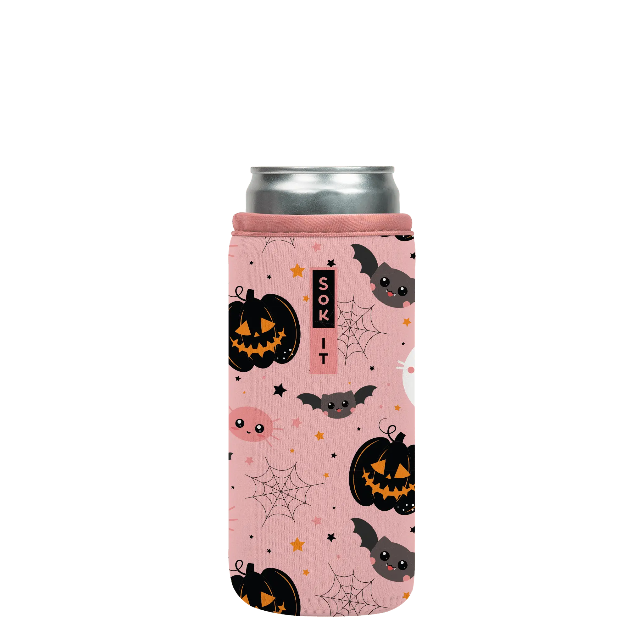 Sok-It CanSok - Spooky in Pink 12oz-Slim-Can 12.99 CanSok-Fall Holiday