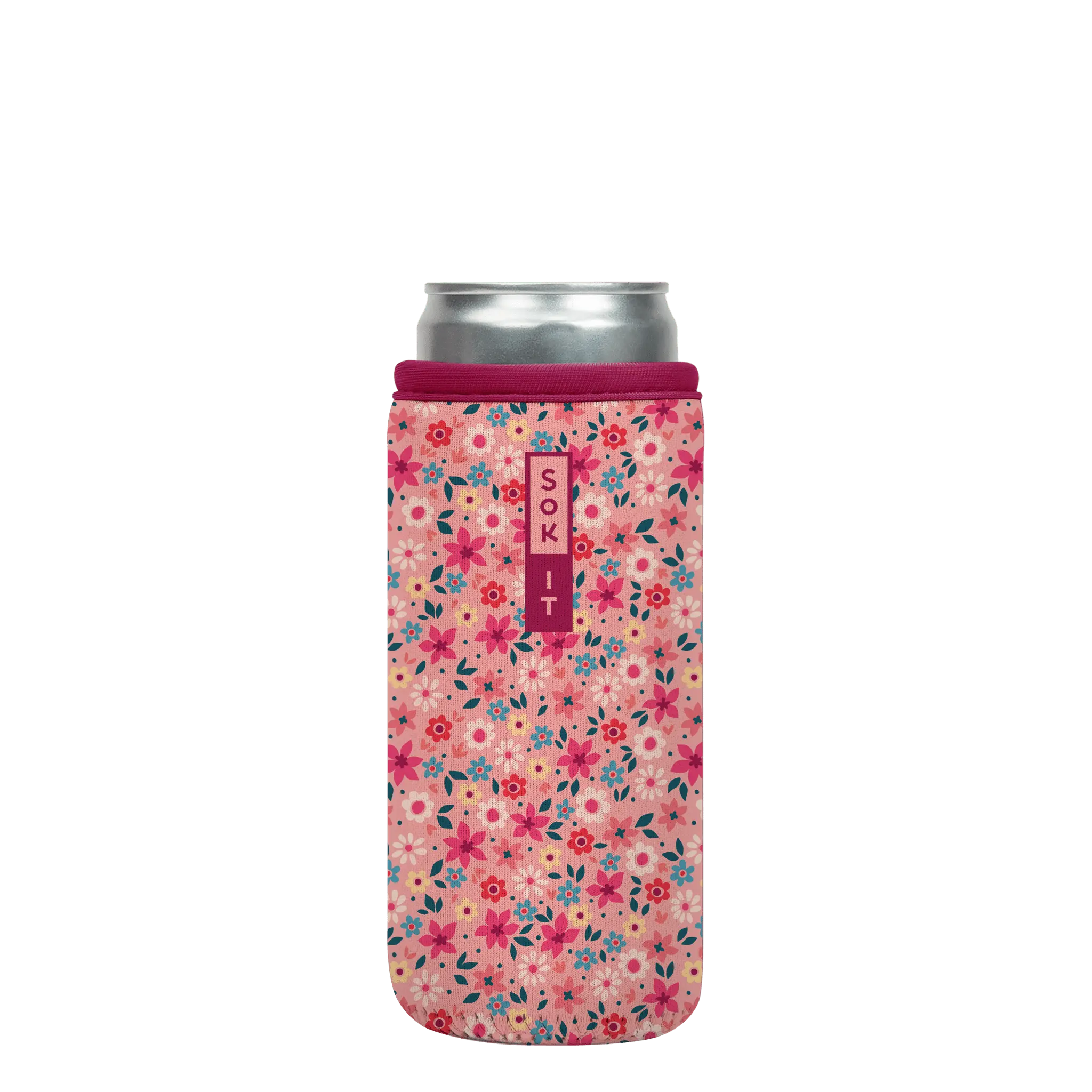 Sok-It CanSok - Spring Bouquet 12oz-Slim-Can 12.99 CanSok-SS Floral