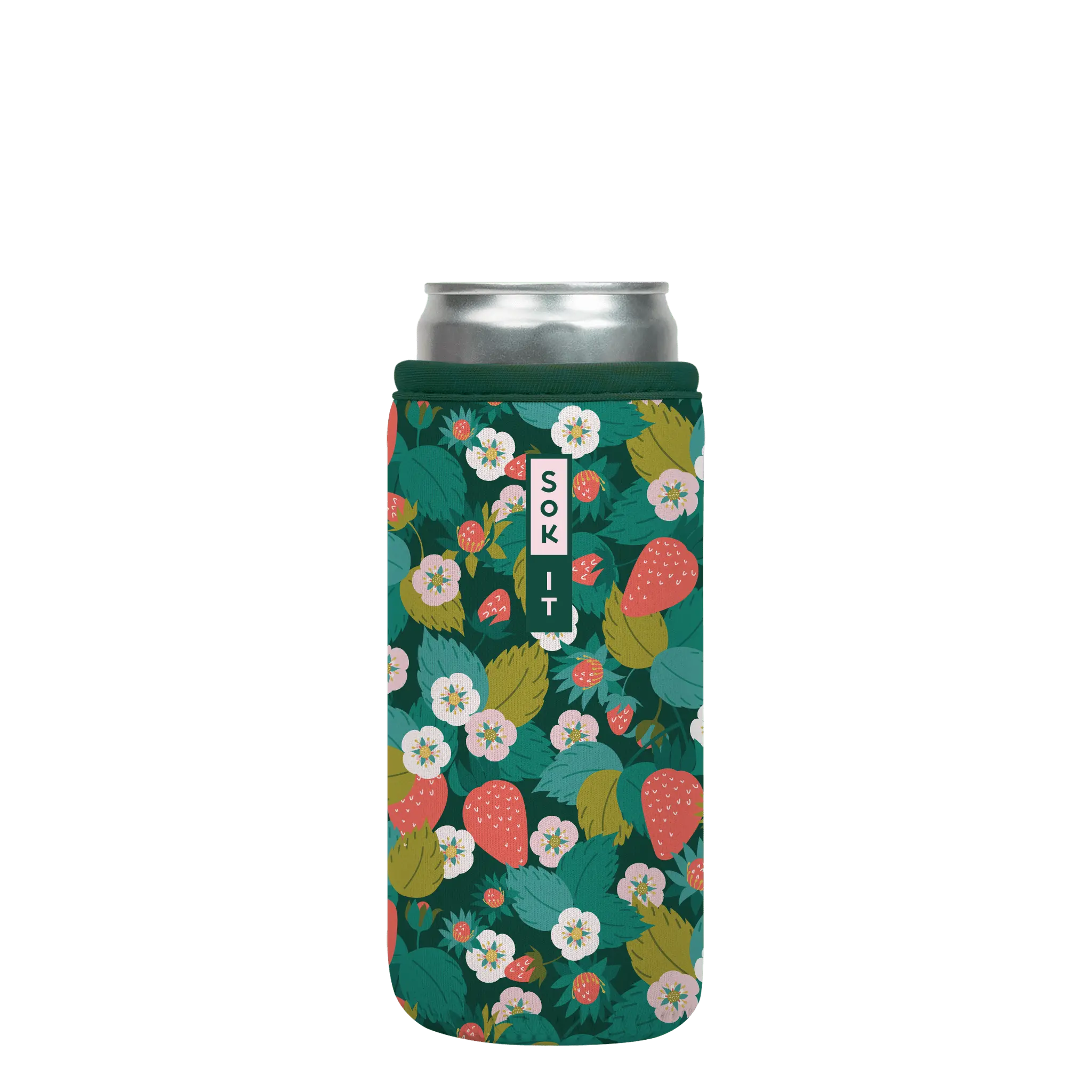 Sok-It CanSok - Strawberry Fields 12oz-Slim-Can 10.38 CanSok-SS Floral