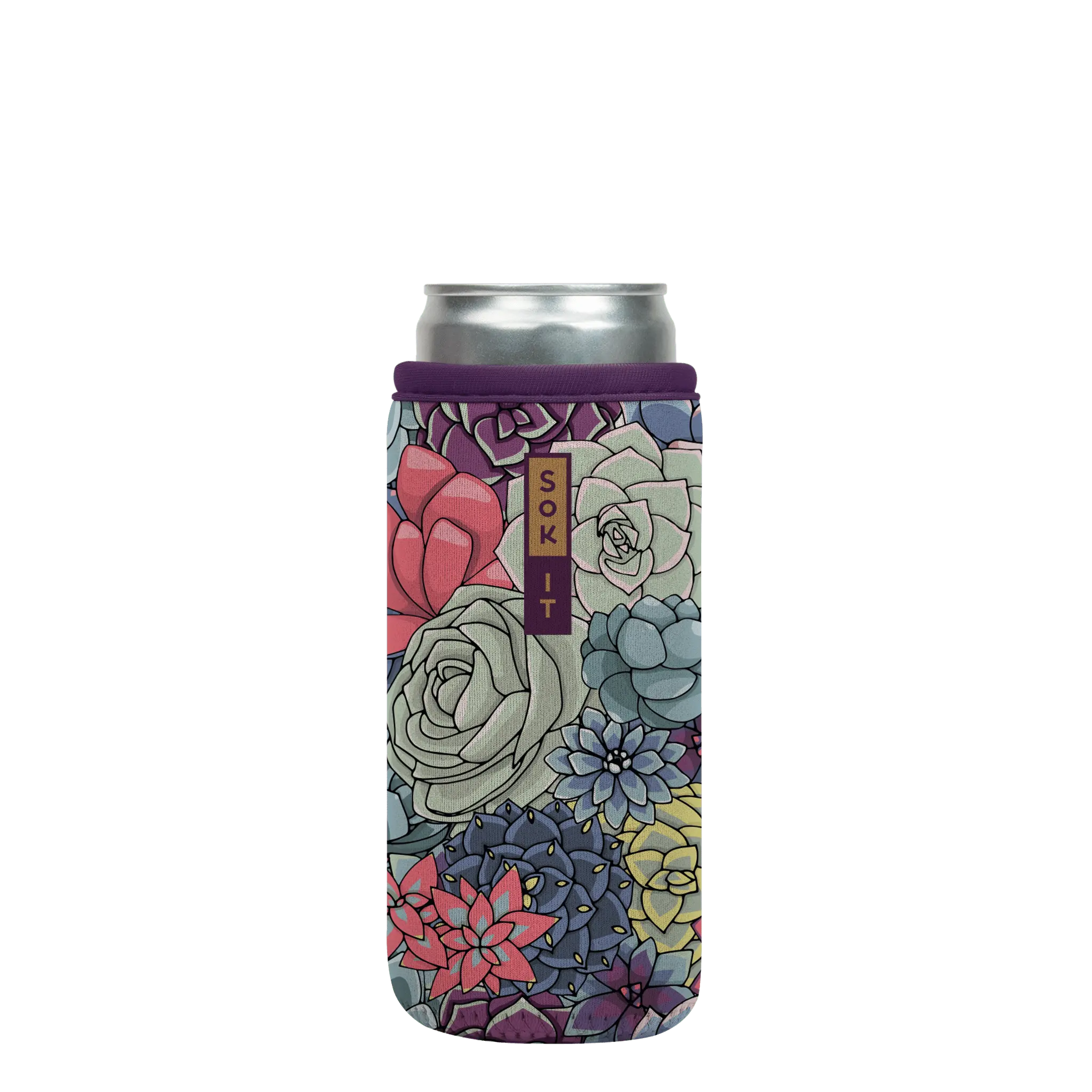 Sok-It CanSok - Succulents 12oz-Slim 12.99 CanSok-SS Floral