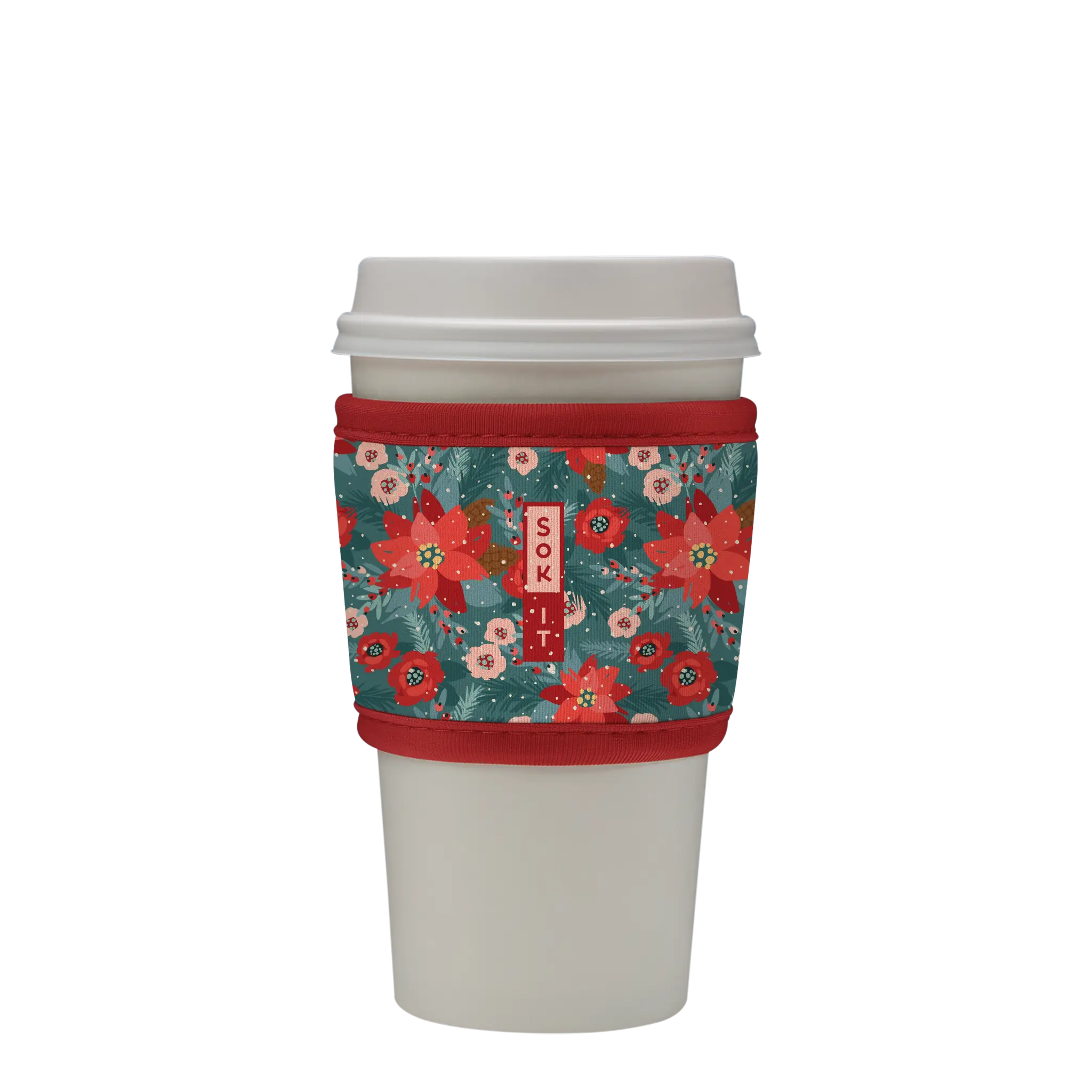 Sok-It HotSok - Pastel Poinsettias Universal 5.99 HotSok-Winter Holiday