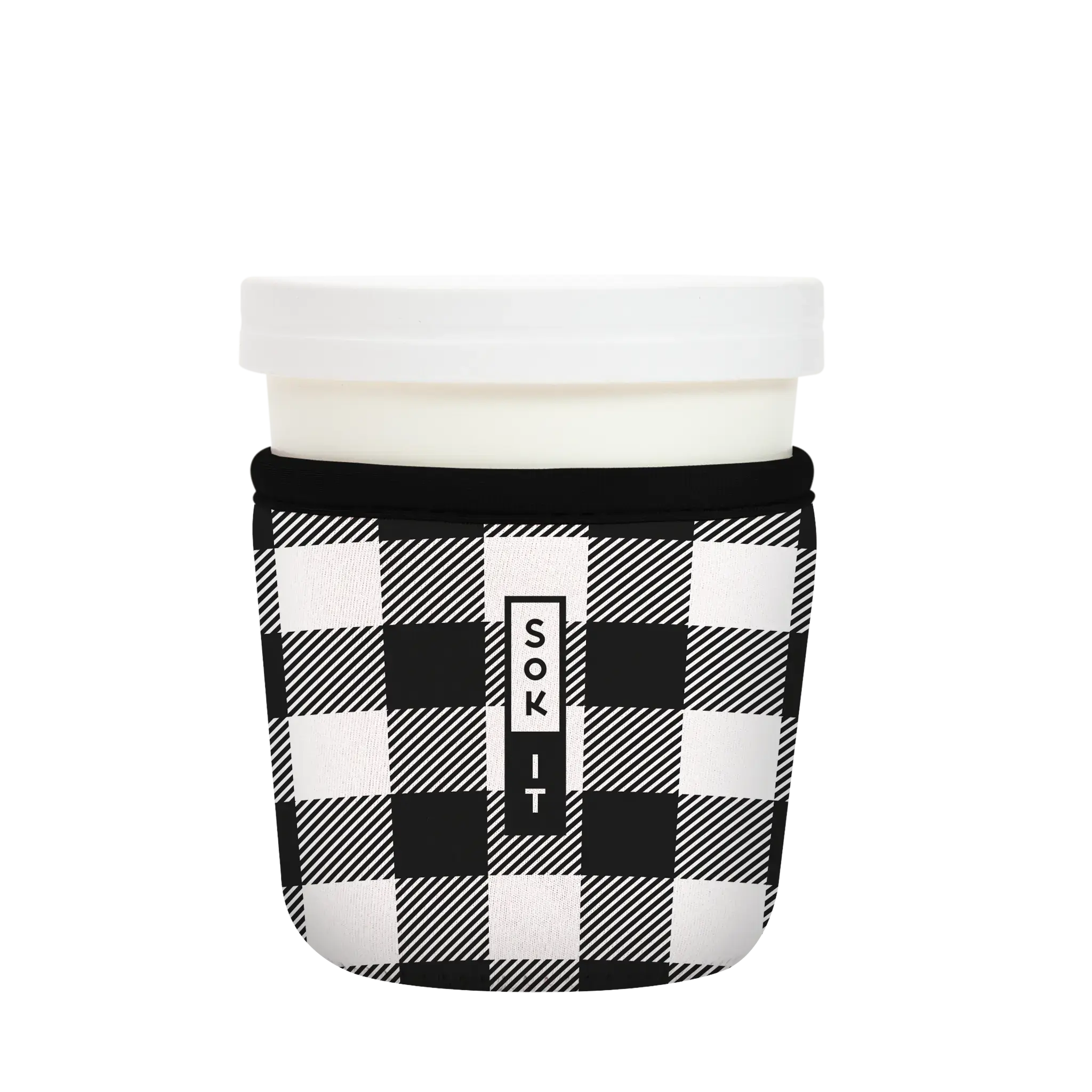 IceCreamSok - B&W Buffalo Check