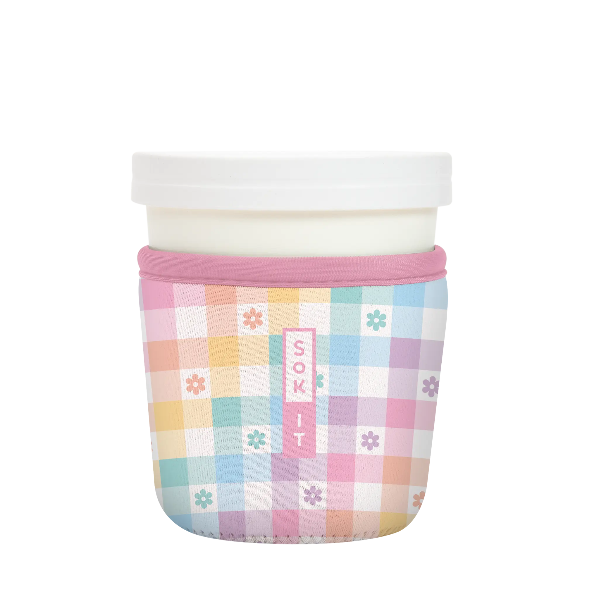 Sok-It IceCreamSok - Gingham Flowers   IceCreamSok-Spring Holiday
