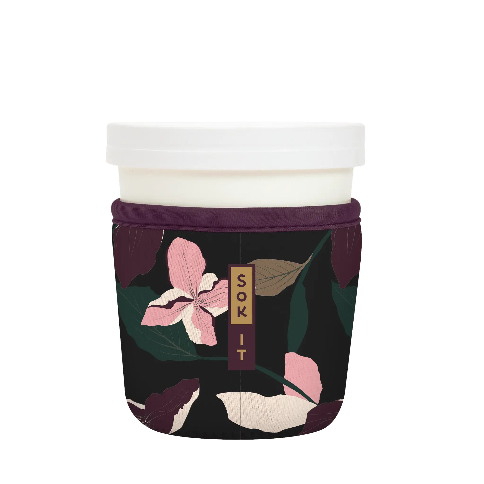 Sok-It IceCreamSok - Modern Floral 16oz-Ice-Cream-Pint 9.73 IceCreamSok-FW Floral