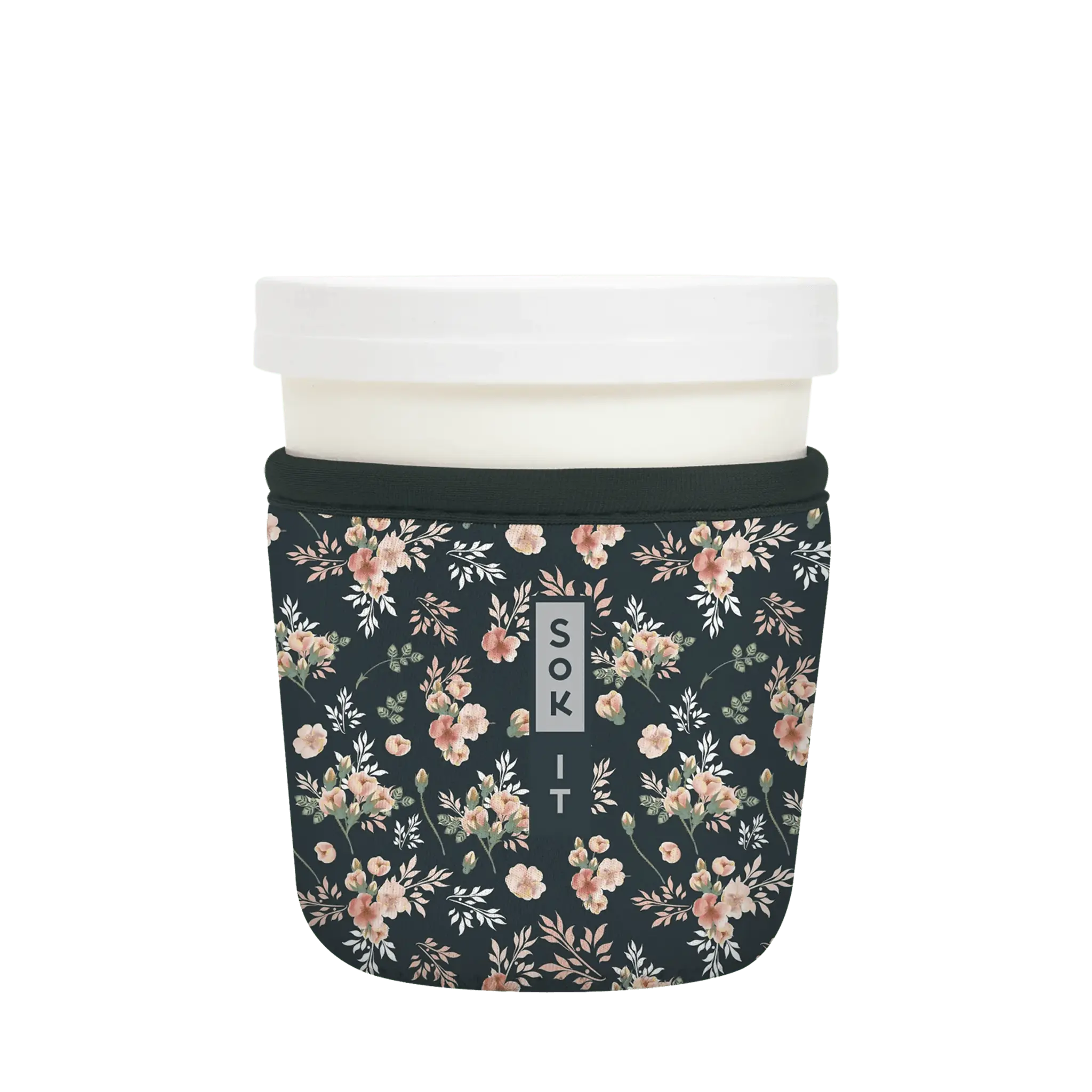 Sok-It IceCreamSok for Standard Pint - Grey Rose Default-Title 10.48 IceCreamSok-FW Floral