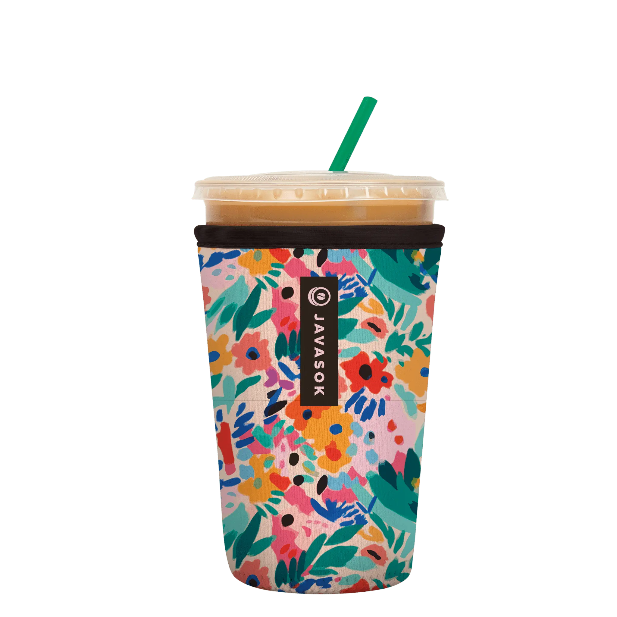 Java Sok Insulated Neoprene Cup Sleeve - XXLarge For 44-48oz Cups, Rainbow Tie Dye, No More Sweaty Hands Or Condensation
