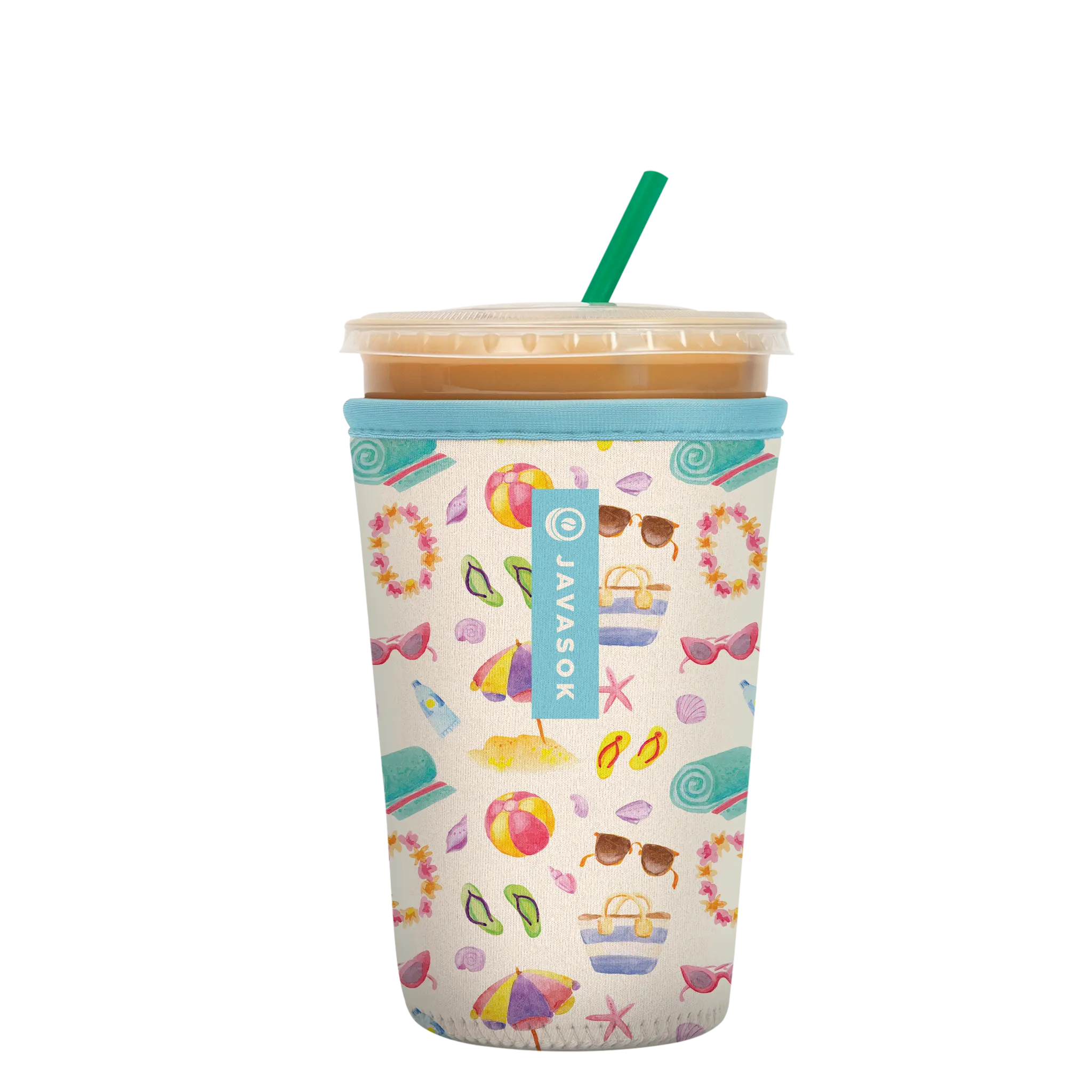 Beach Life Iced Coffee Sleeve – JavaSok | Sok-It