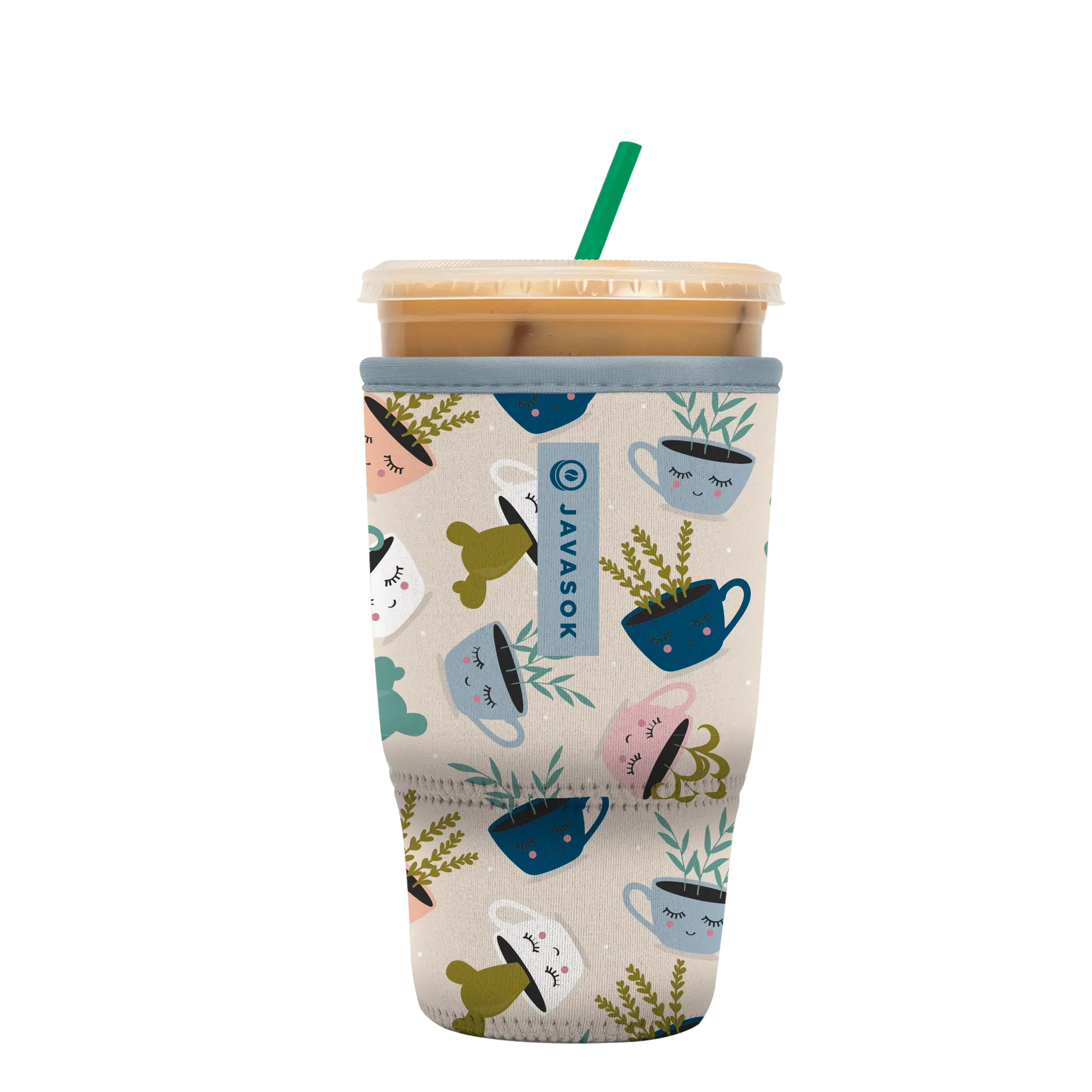 Sok-It JavaSok - Botanical Teacups Large-30-32oz 17.99 JavaSok-Novelty