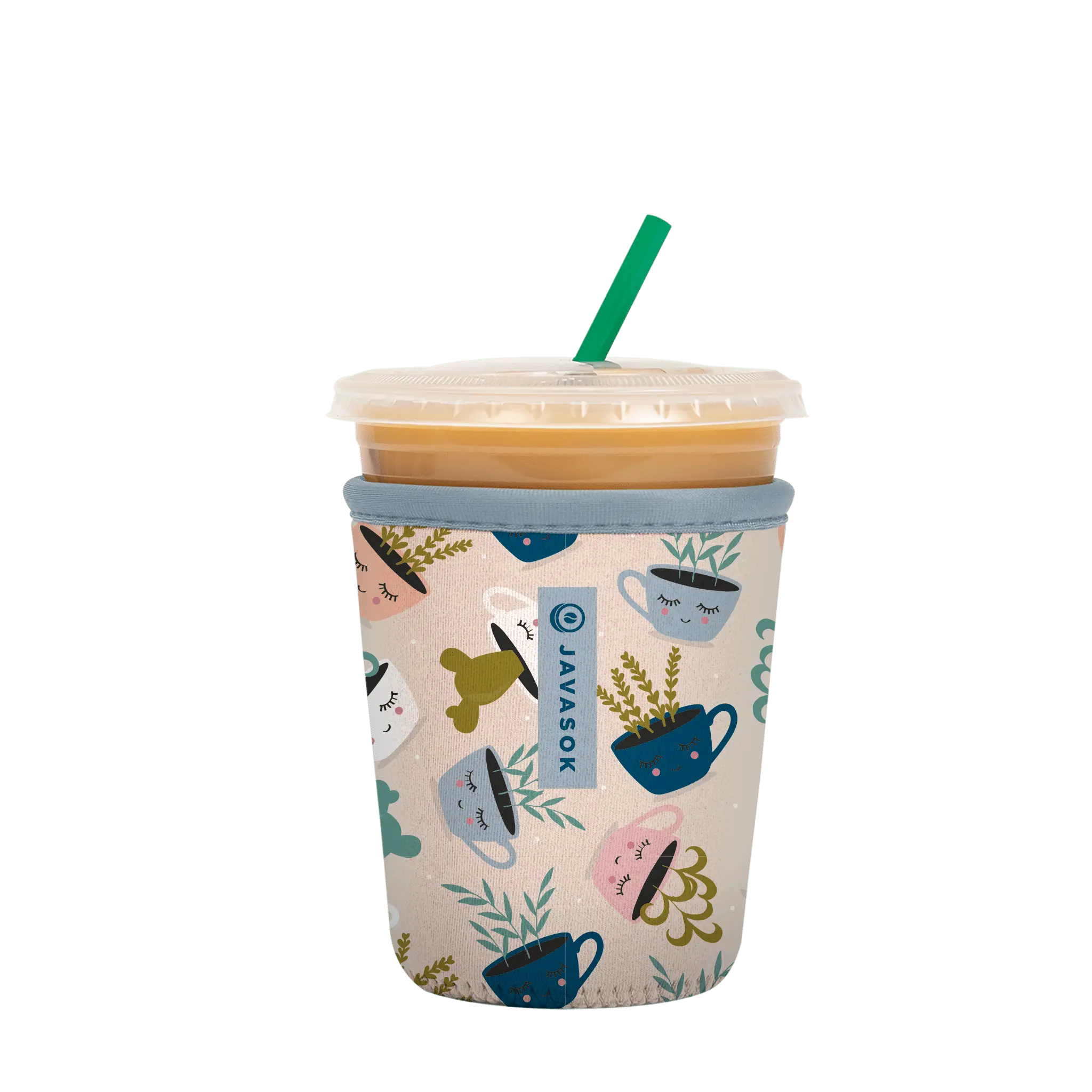 Sok-It JavaSok - Botanical Teacups Small-16-20oz 13.99 JavaSok-Novelty