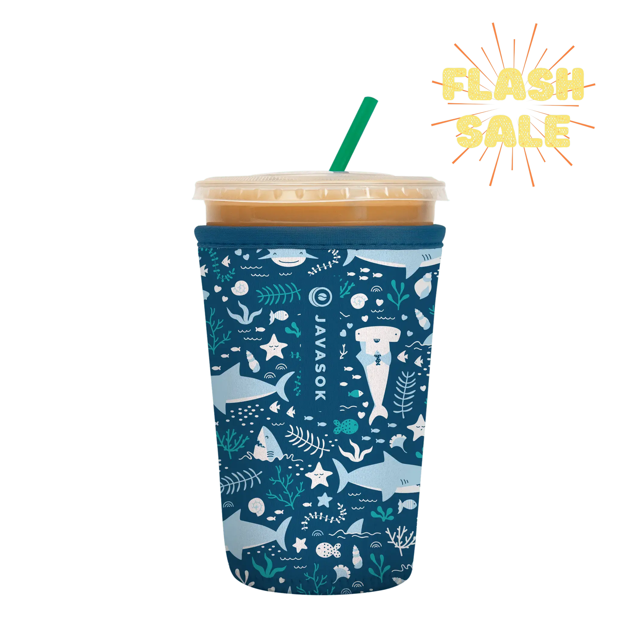 Sok-It JavaSok - Happy Sharks Medium-22-28oz 15.99 JavaSok-Sealife