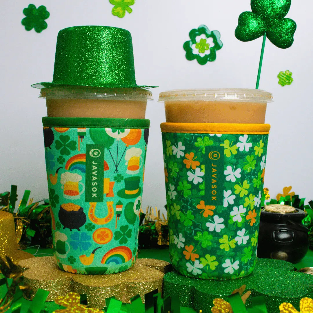 Java Sok Easter Luck of the Shamrock Iced Coffee Sleeve – JavaSok | Sok-It