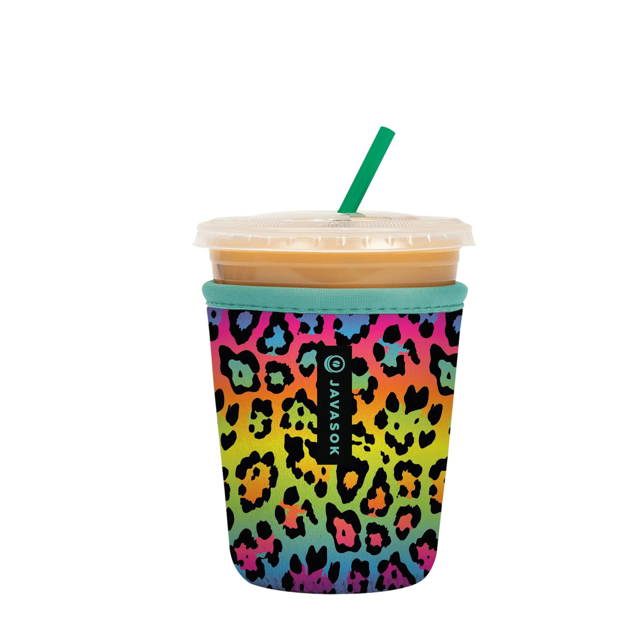 Sok-It JavaSok - Rainbow Leopard Small-16-20oz 13.99 JavaSok-Animal Prints