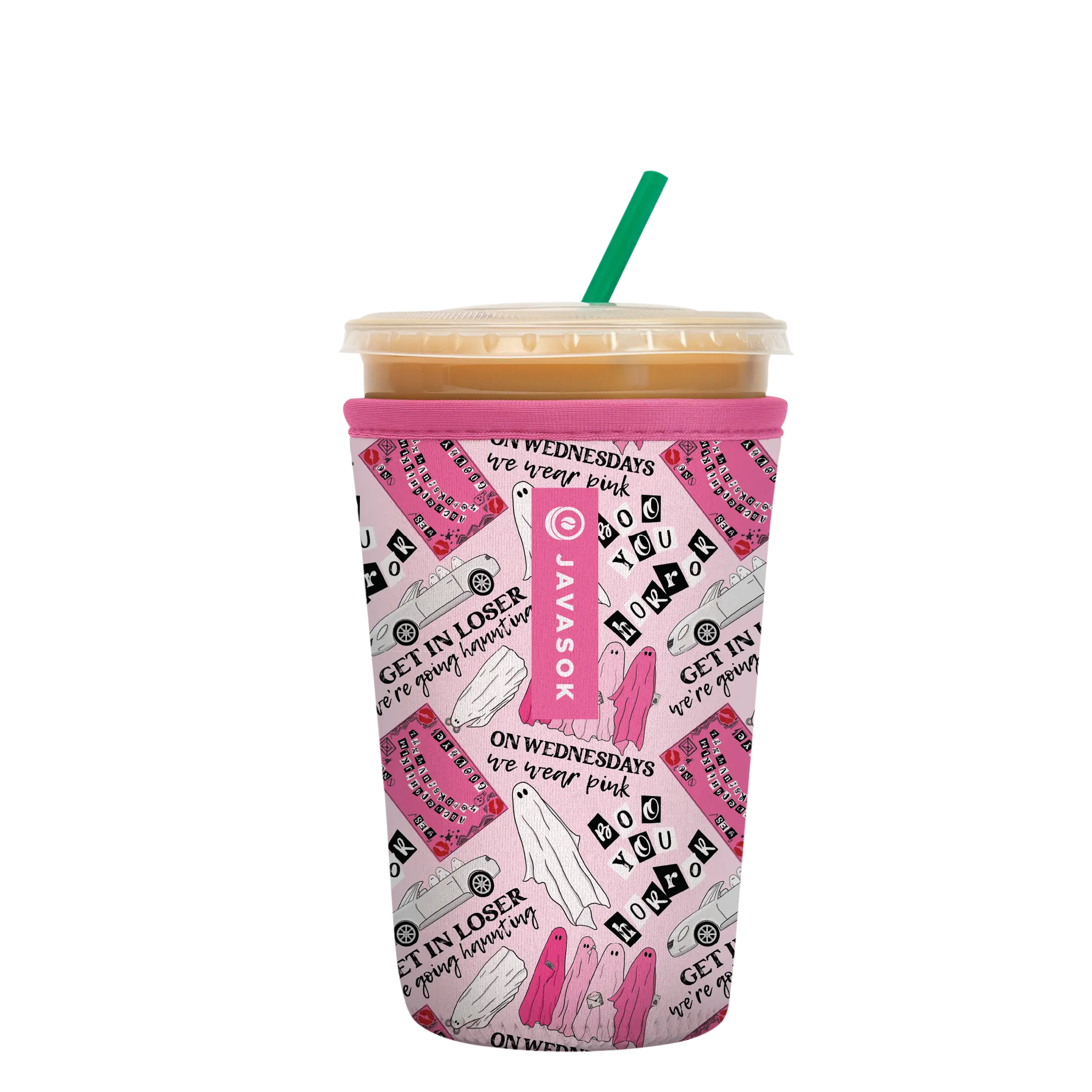 She Doesn't Even Ghost Here Iced Coffee Sleeve – JavaSok | Sok-It