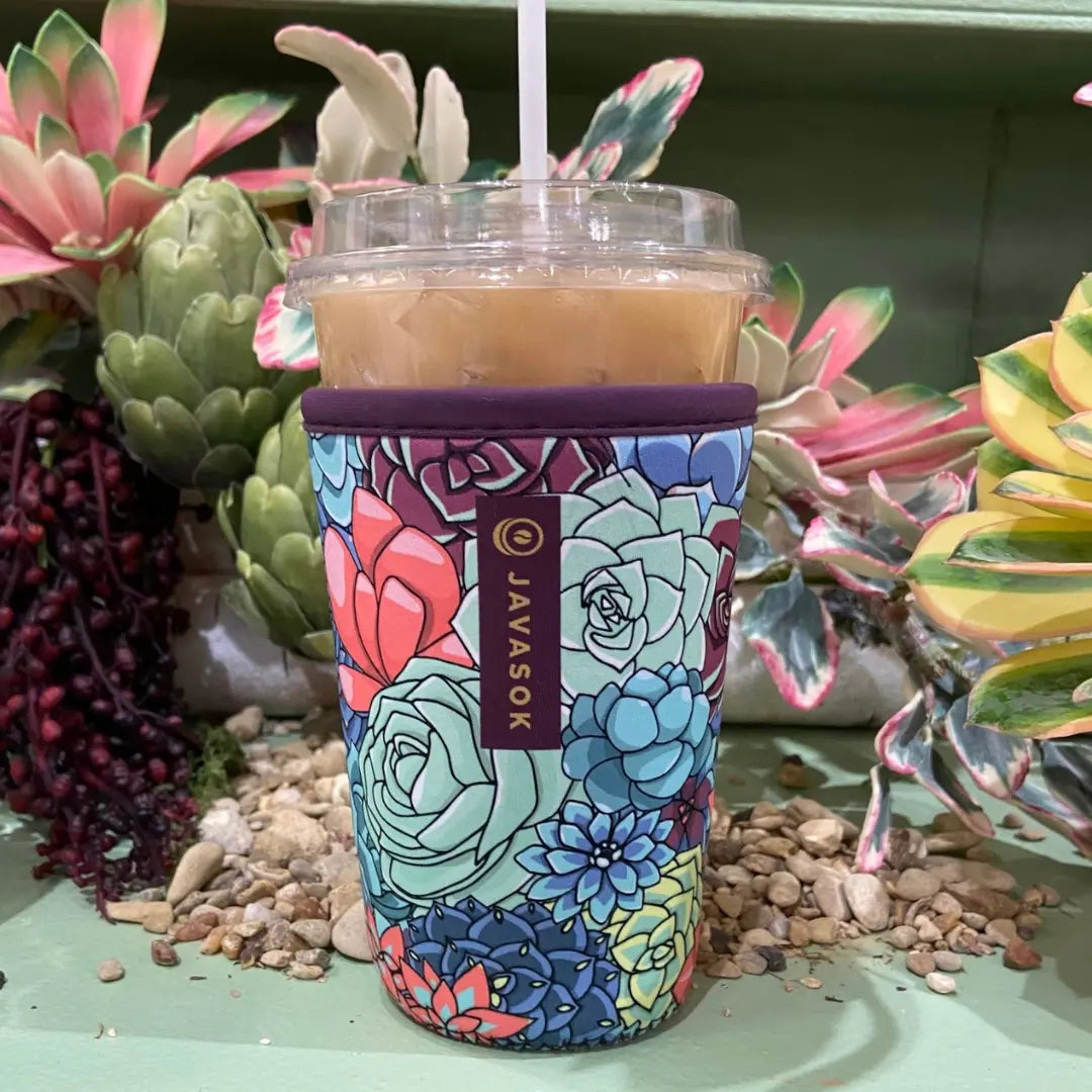 Succulents Iced Coffee Sleeve – JavaSok | Sok-It