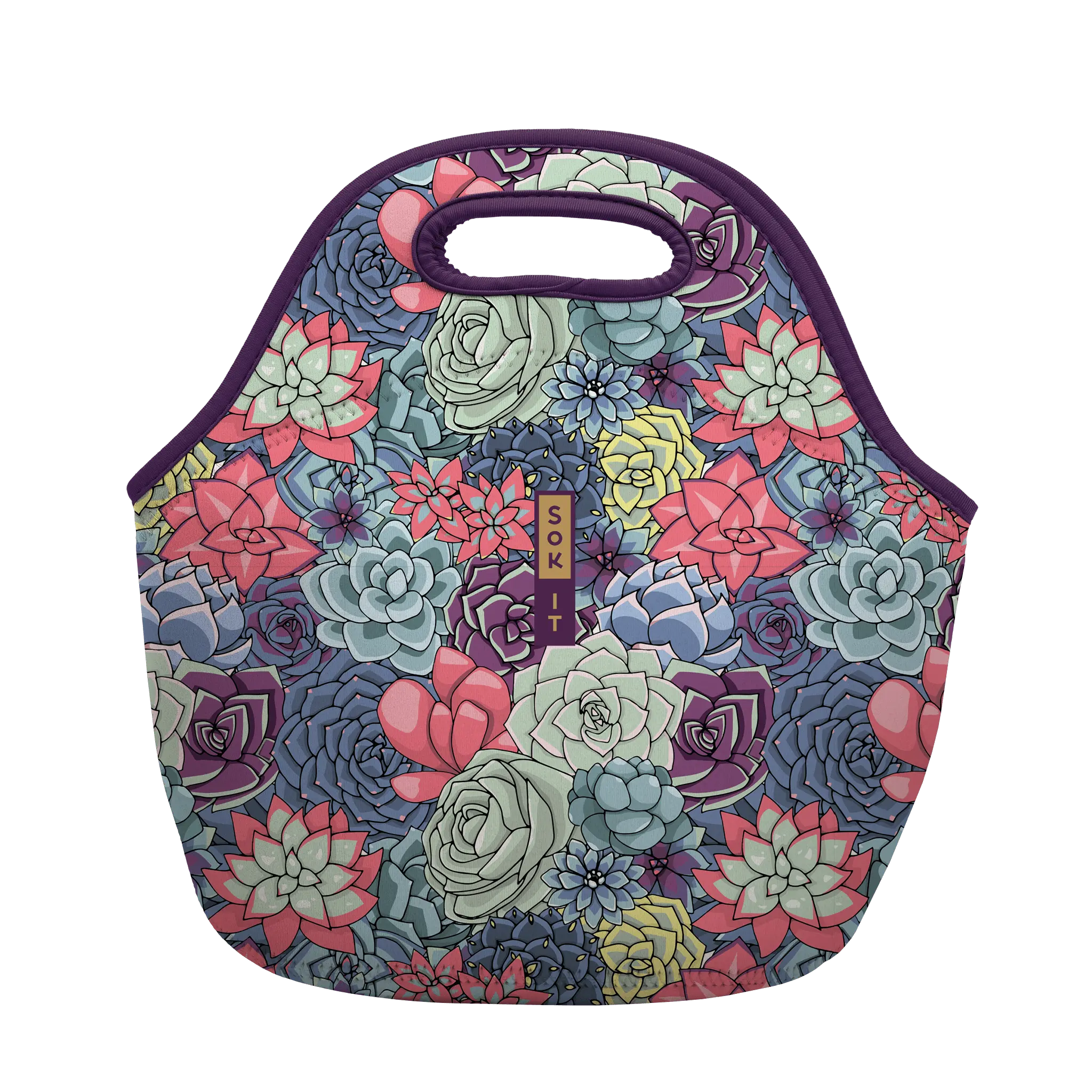 Sok-It LunchTote - Succulents   LunchTote-SS Floral