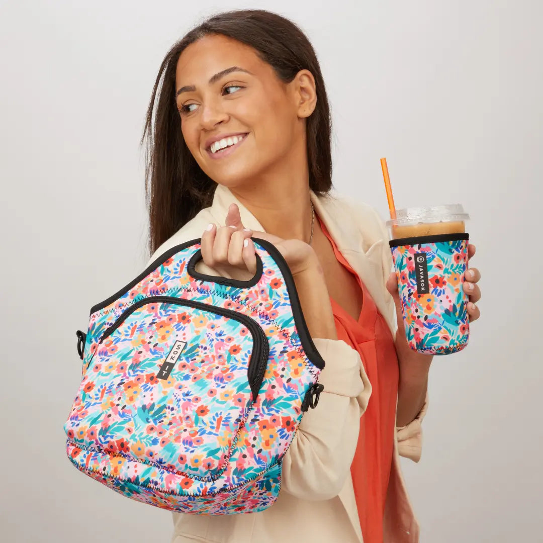 Sok-It LunchTote XL - Abstract Floral   LunchTote-Evergreen