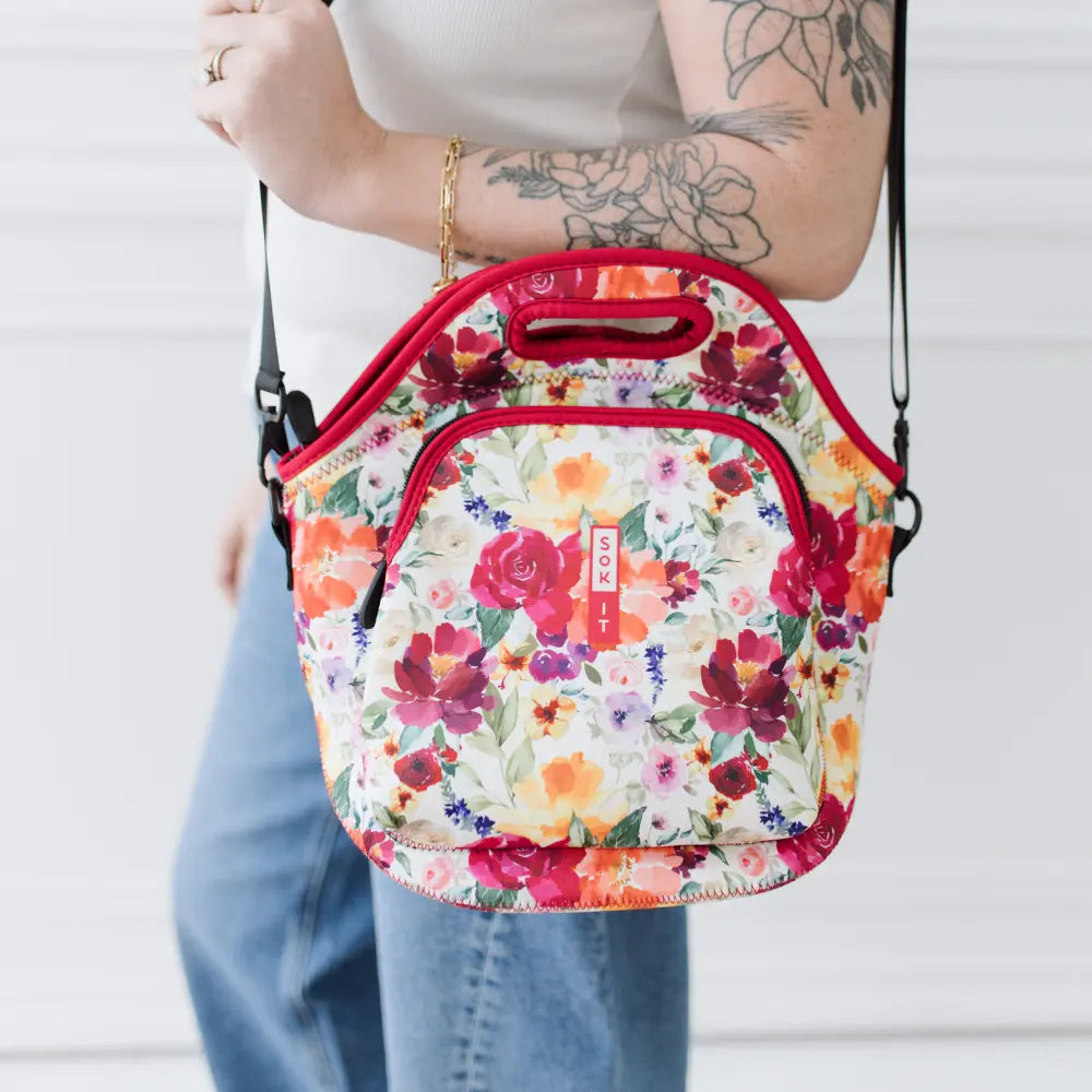 Sok-It LunchTote XL - Blooming Bright   LunchTote-Evergreen