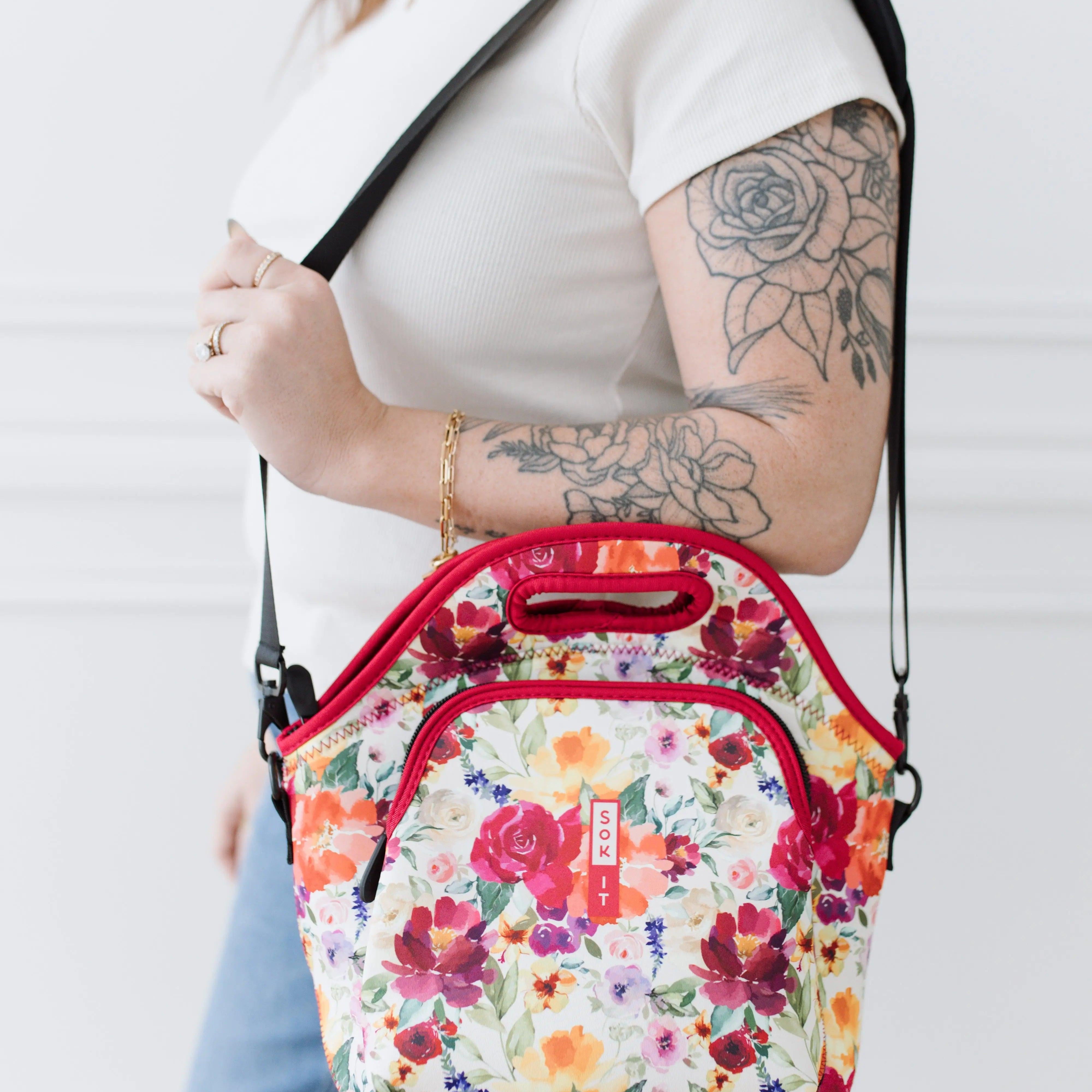 Sok-It LunchTote XL - Blooming Bright   LunchTote-Evergreen