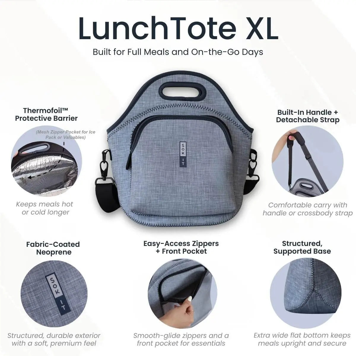 On Tour Insultated Lunch Bag - LunchToteXL | Sok-It